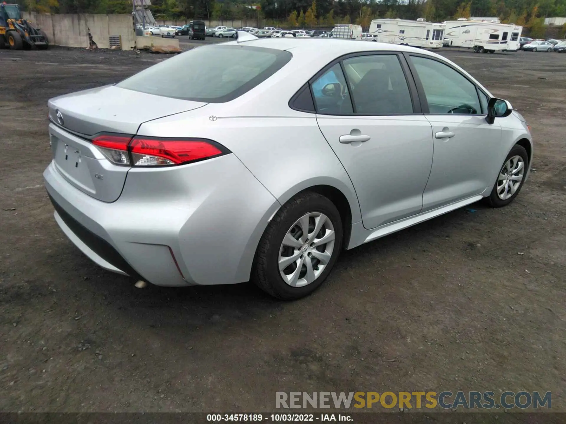 4 fotografías del automóvil dañado 5YFEPRAE7LP085297 TOYOTA COROLLA 2020