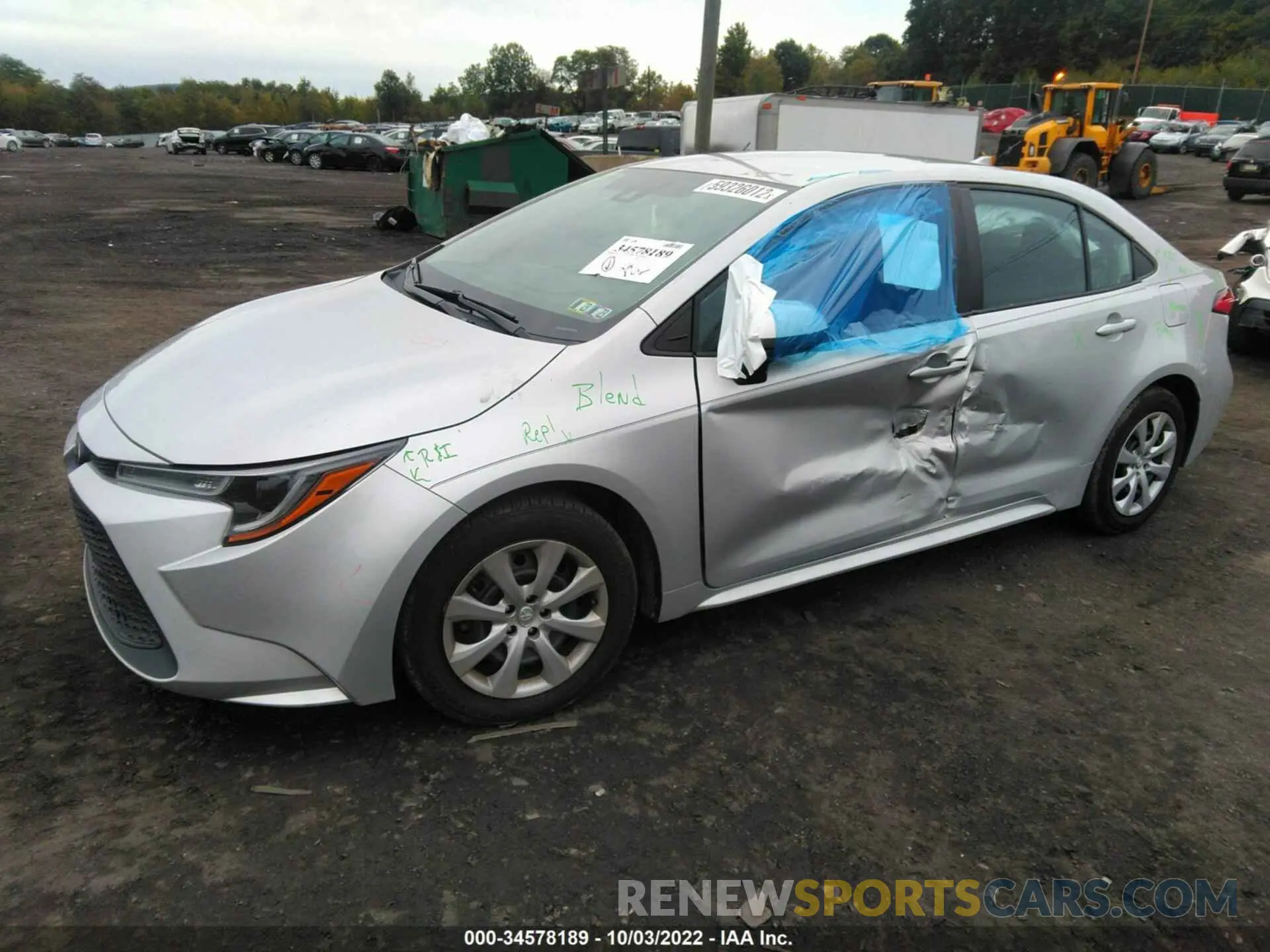 6 fotografías del automóvil dañado 5YFEPRAE7LP085297 TOYOTA COROLLA 2020