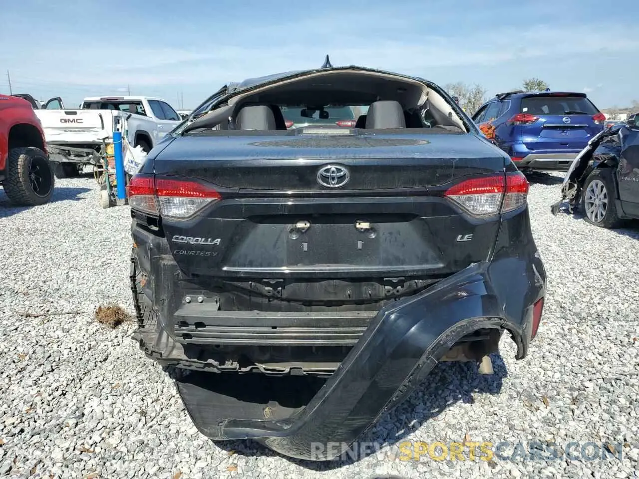 6 fotografías del automóvil dañado 5YFEPRAE7LP086210 TOYOTA COROLLA 2020