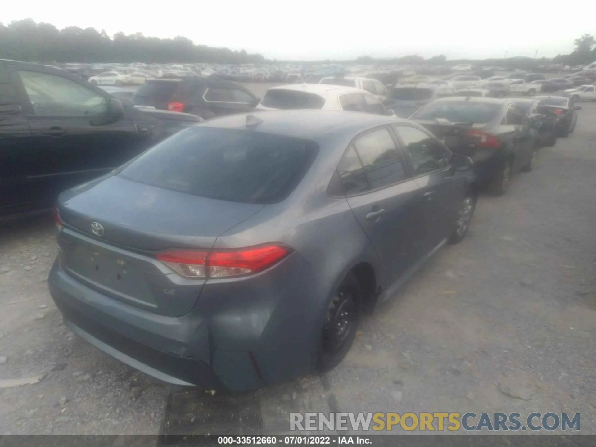 4 fotografías del automóvil dañado 5YFEPRAE7LP106150 TOYOTA COROLLA 2020