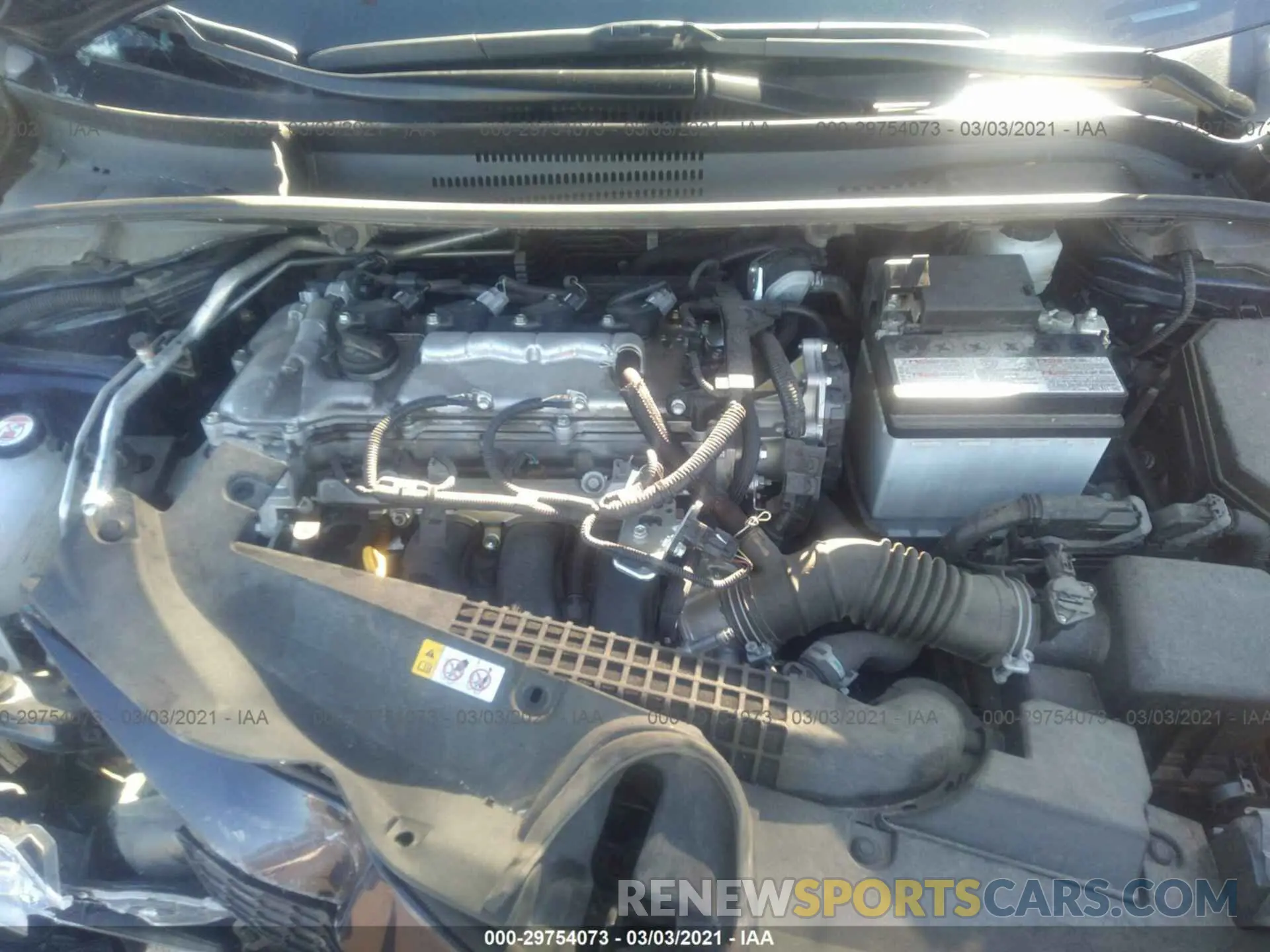 10 fotografías del automóvil dañado 5YFEPRAE7LP122963 TOYOTA COROLLA 2020