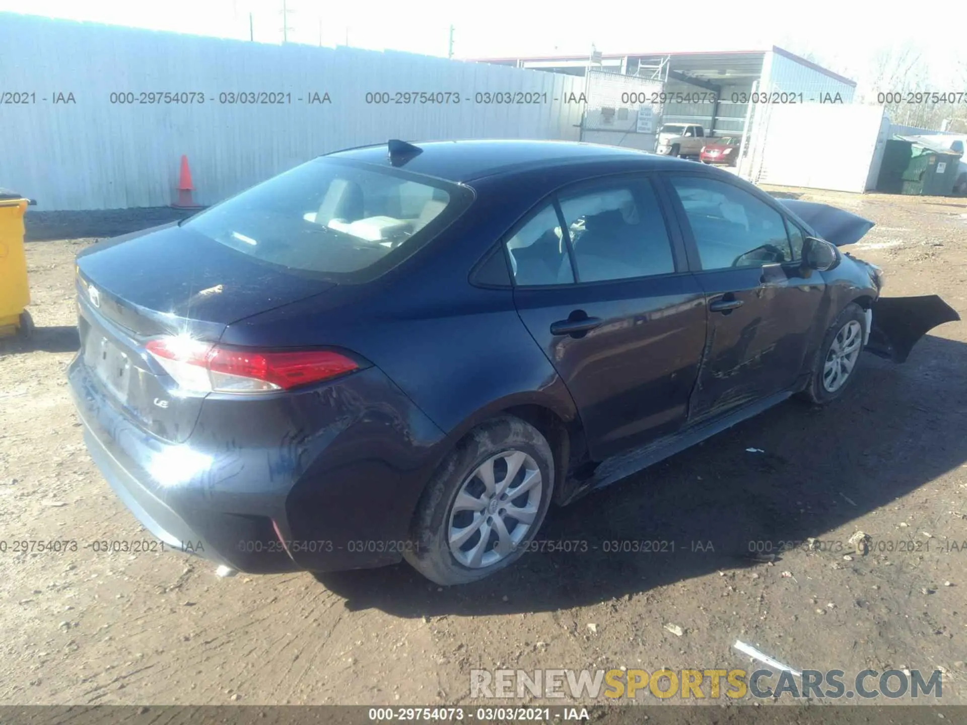 4 fotografías del automóvil dañado 5YFEPRAE7LP122963 TOYOTA COROLLA 2020
