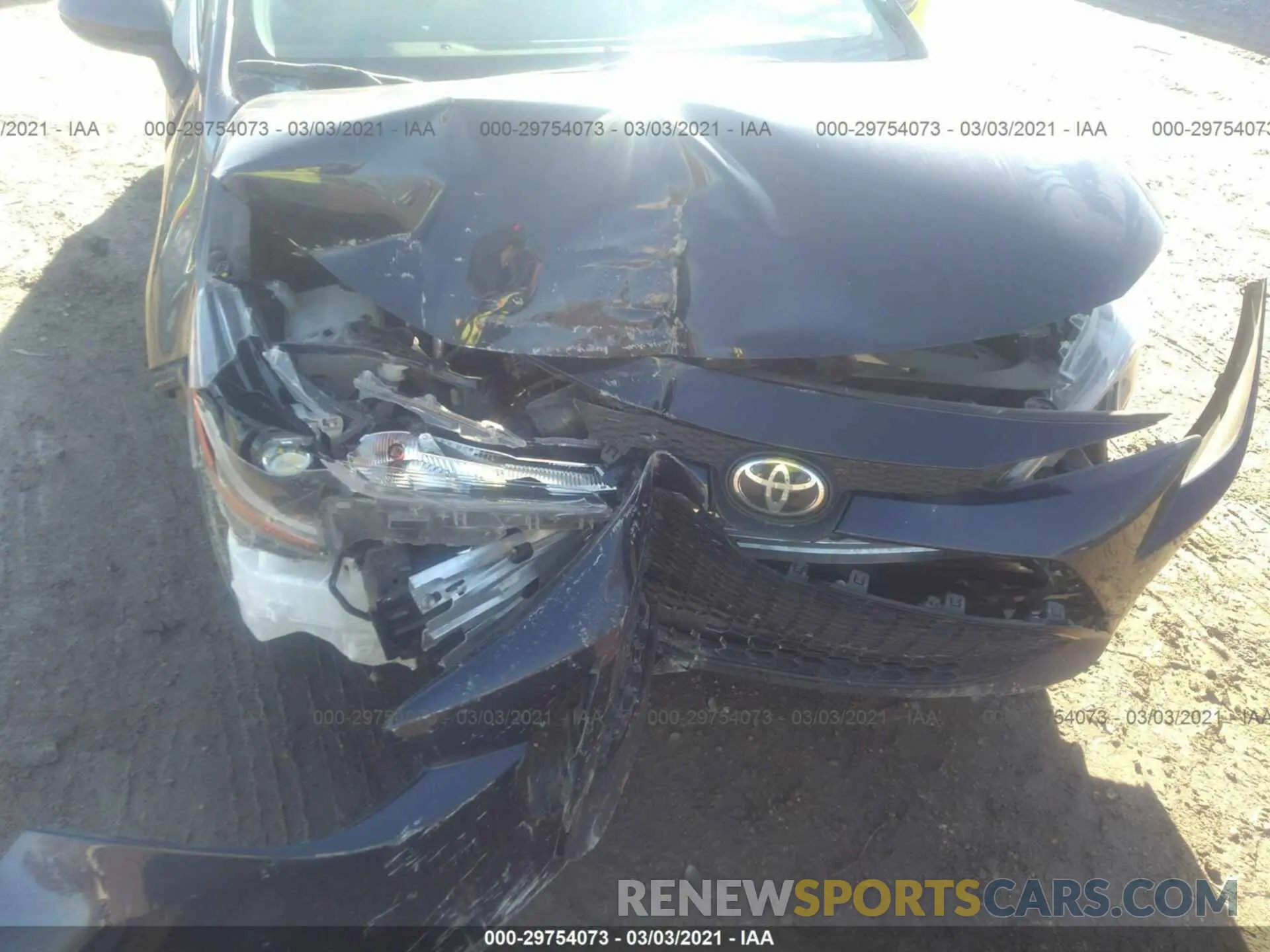 6 fotografías del automóvil dañado 5YFEPRAE7LP122963 TOYOTA COROLLA 2020