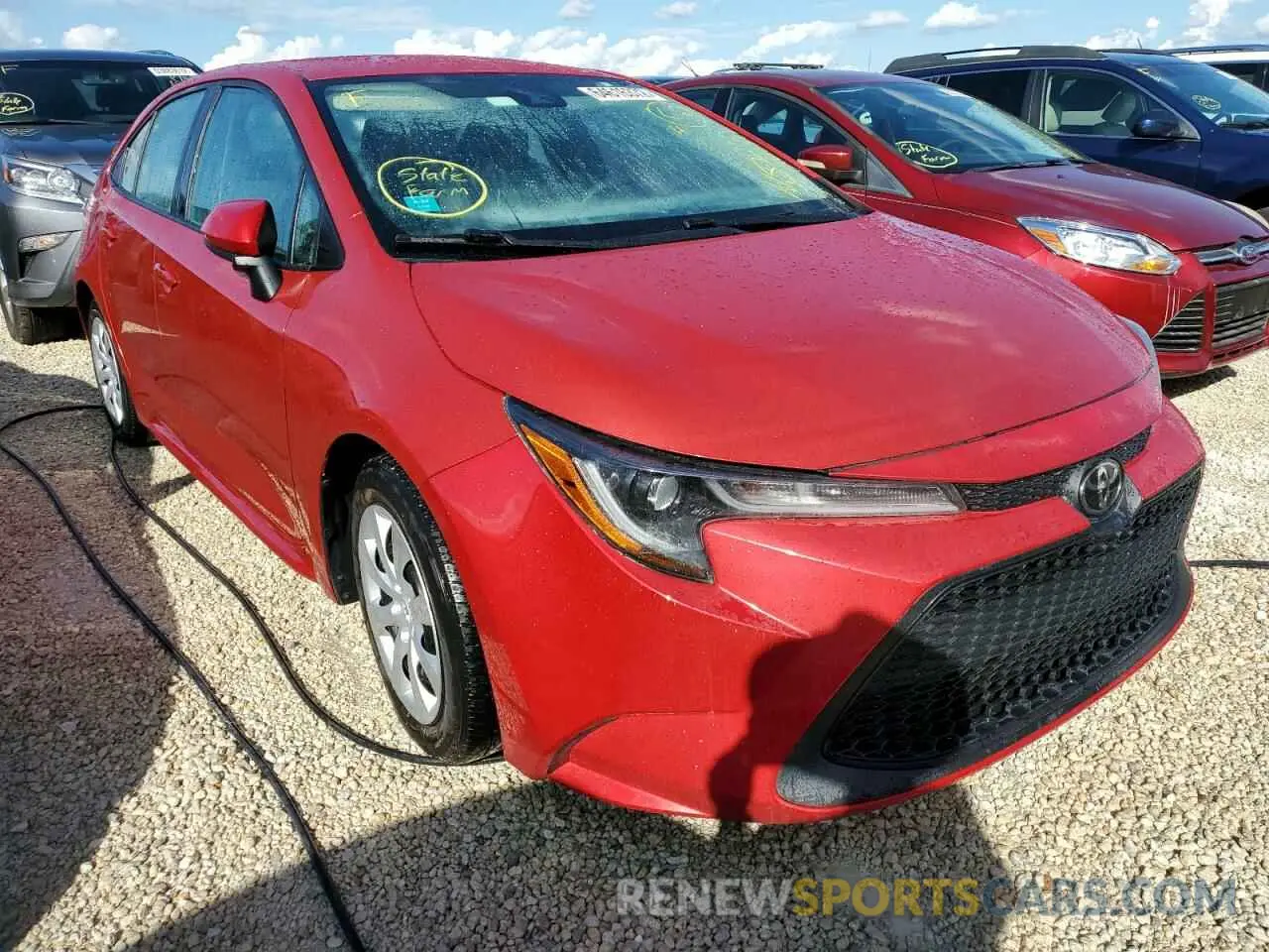 1 fotografías del automóvil dañado 5YFEPRAE8LP025626 TOYOTA COROLLA 2020