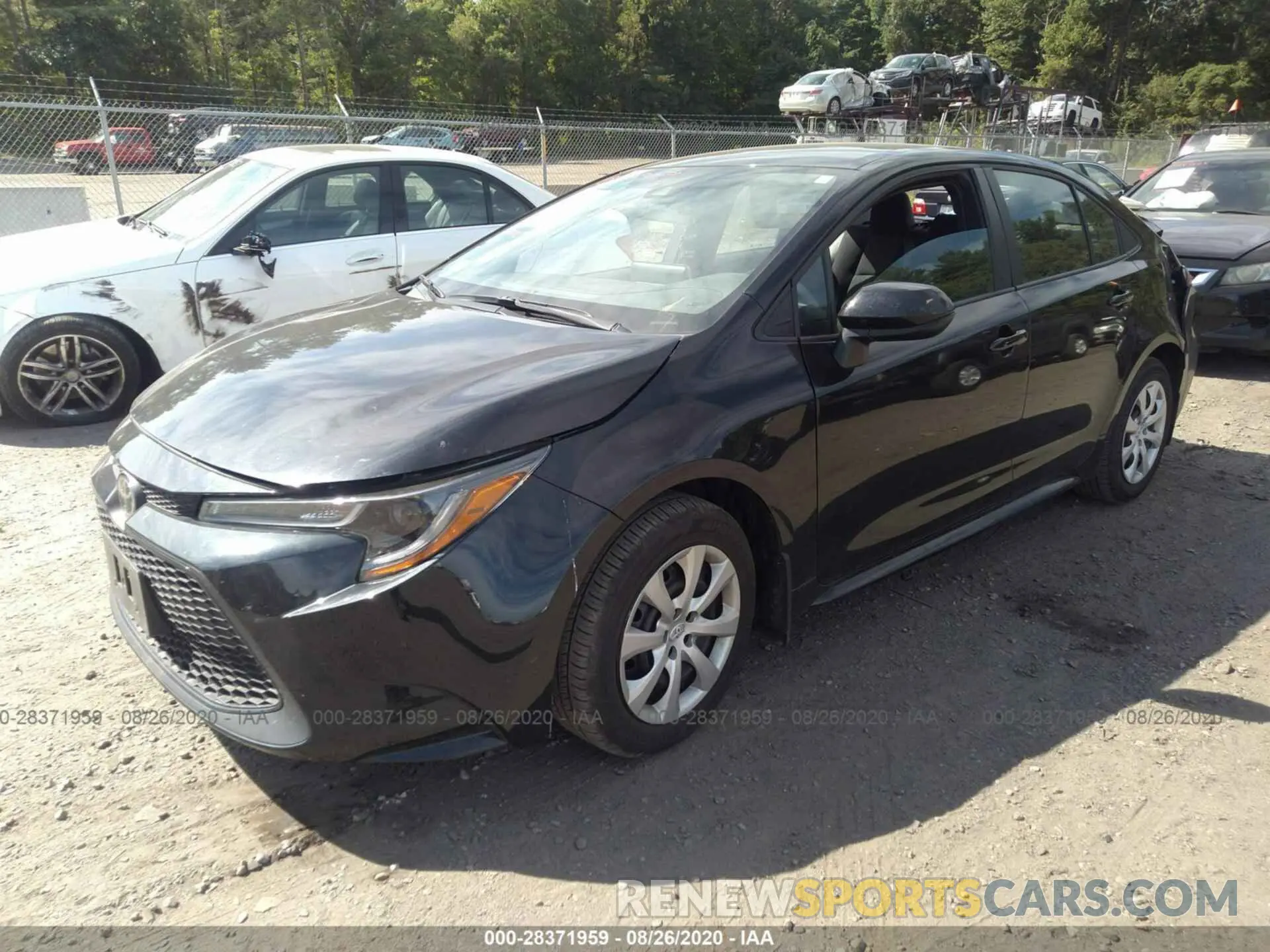 2 fotografías del automóvil dañado 5YFEPRAE8LP031314 TOYOTA COROLLA 2020