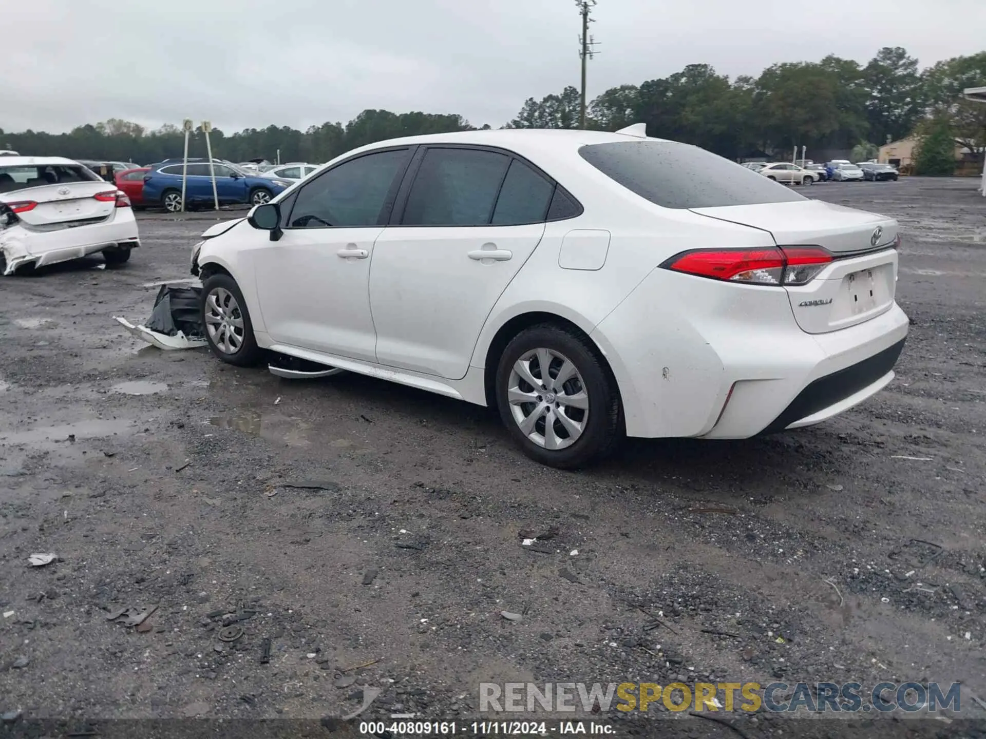 3 fotografías del automóvil dañado 5YFEPRAE8LP058075 TOYOTA COROLLA 2020