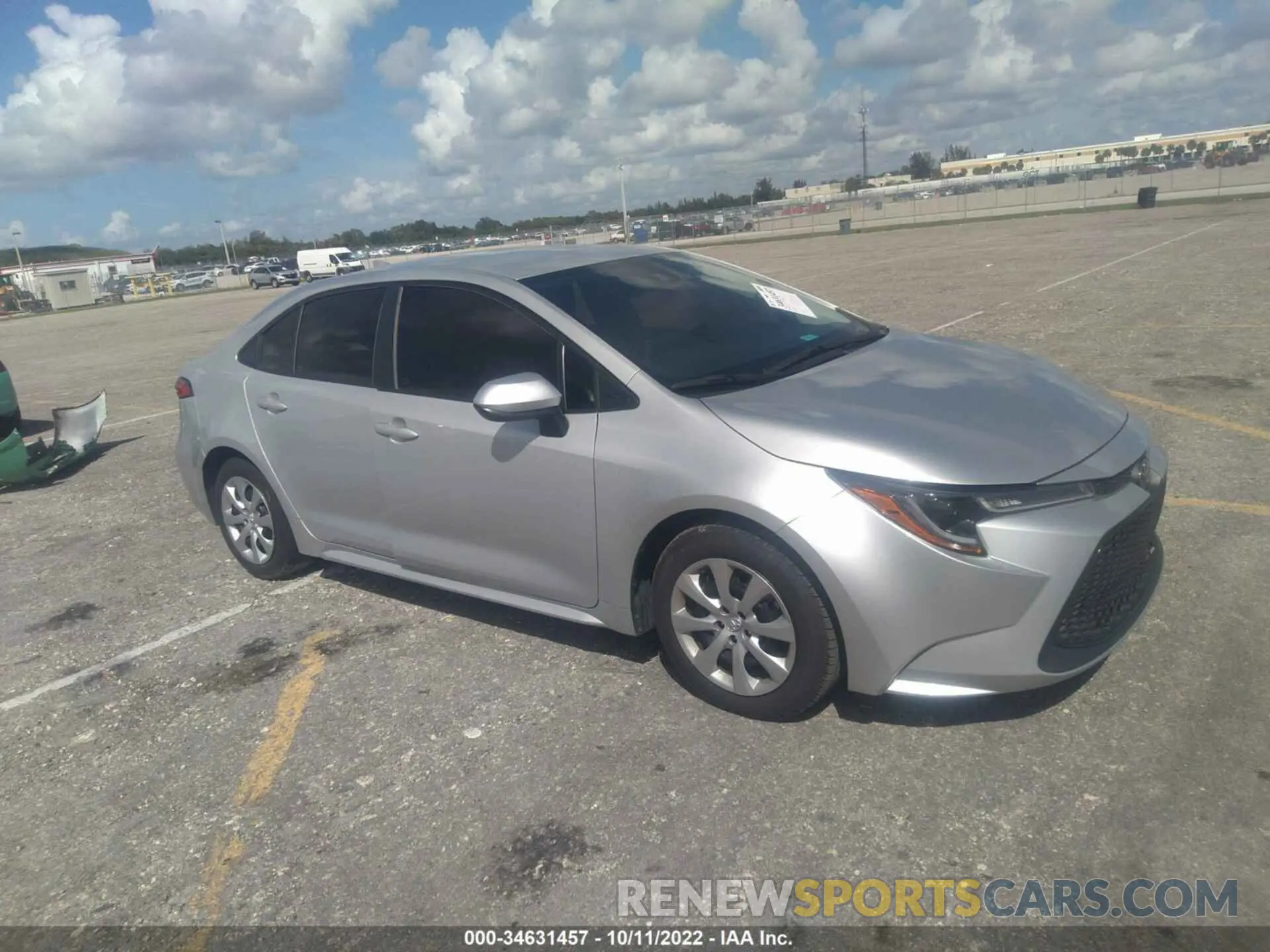 1 fotografías del automóvil dañado 5YFEPRAE8LP091013 TOYOTA COROLLA 2020