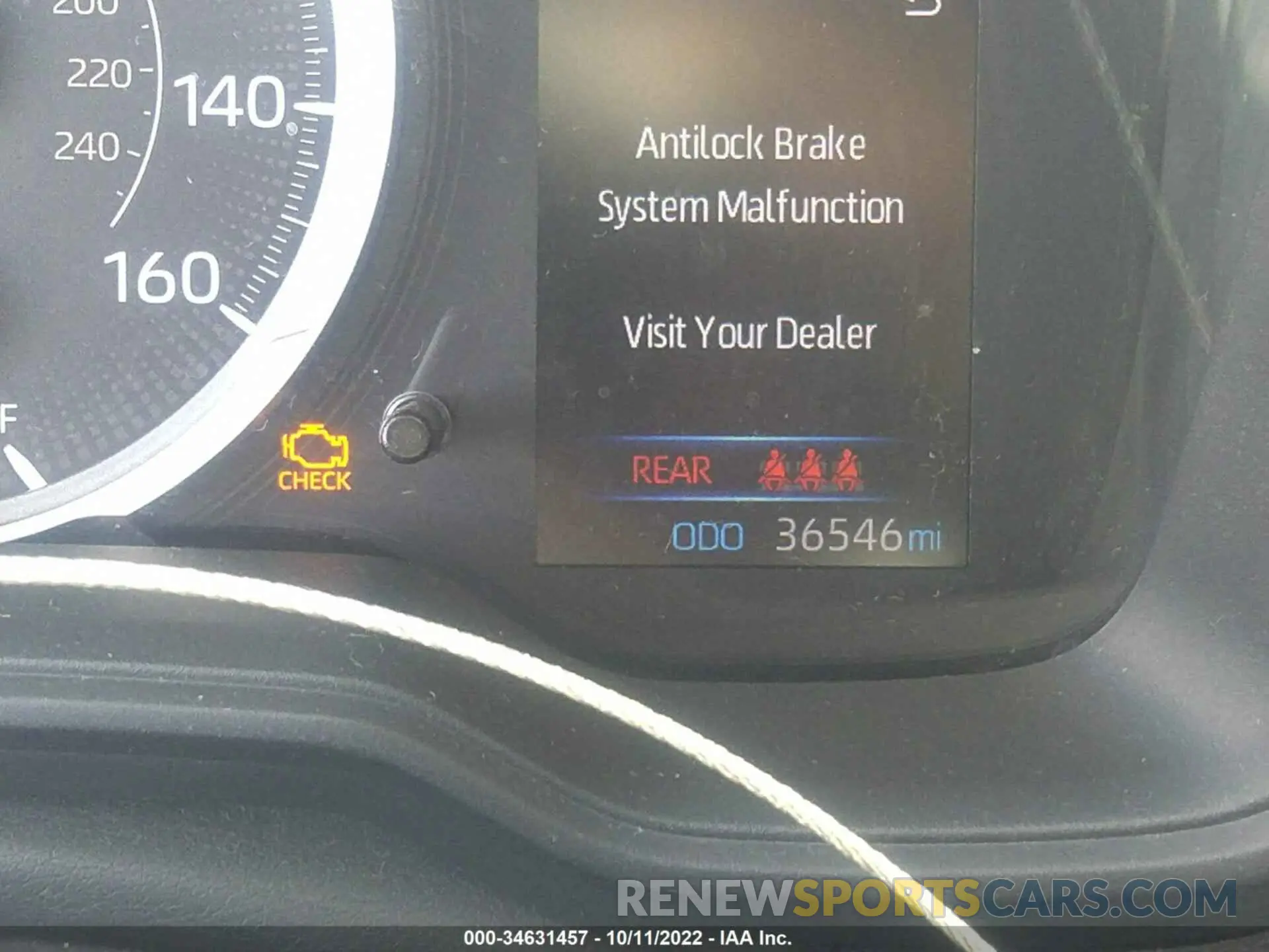 7 fotografías del automóvil dañado 5YFEPRAE8LP091013 TOYOTA COROLLA 2020