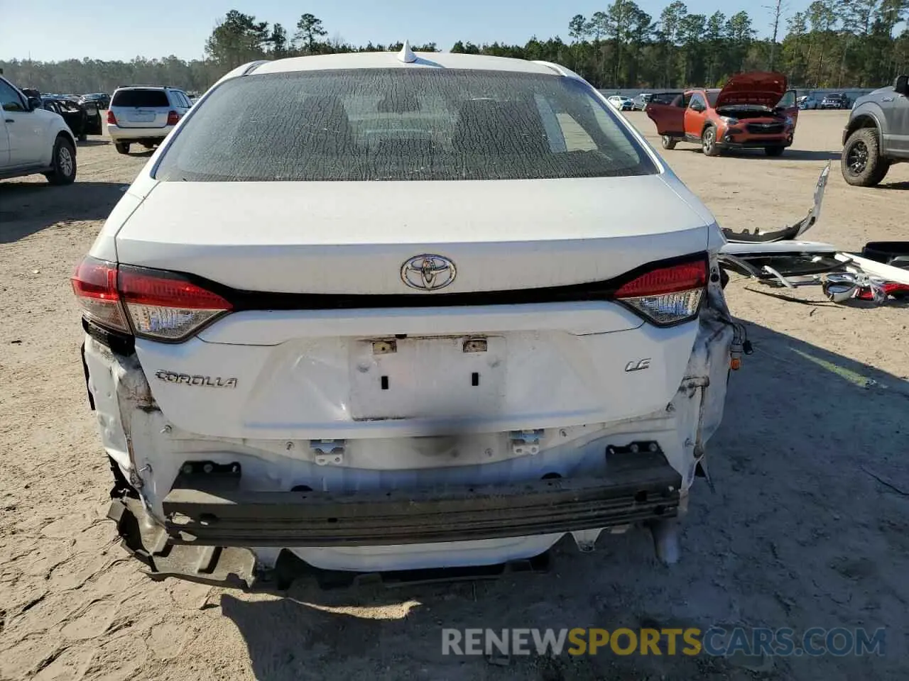 6 fotografías del automóvil dañado 5YFEPRAE8LP094400 TOYOTA COROLLA 2020
