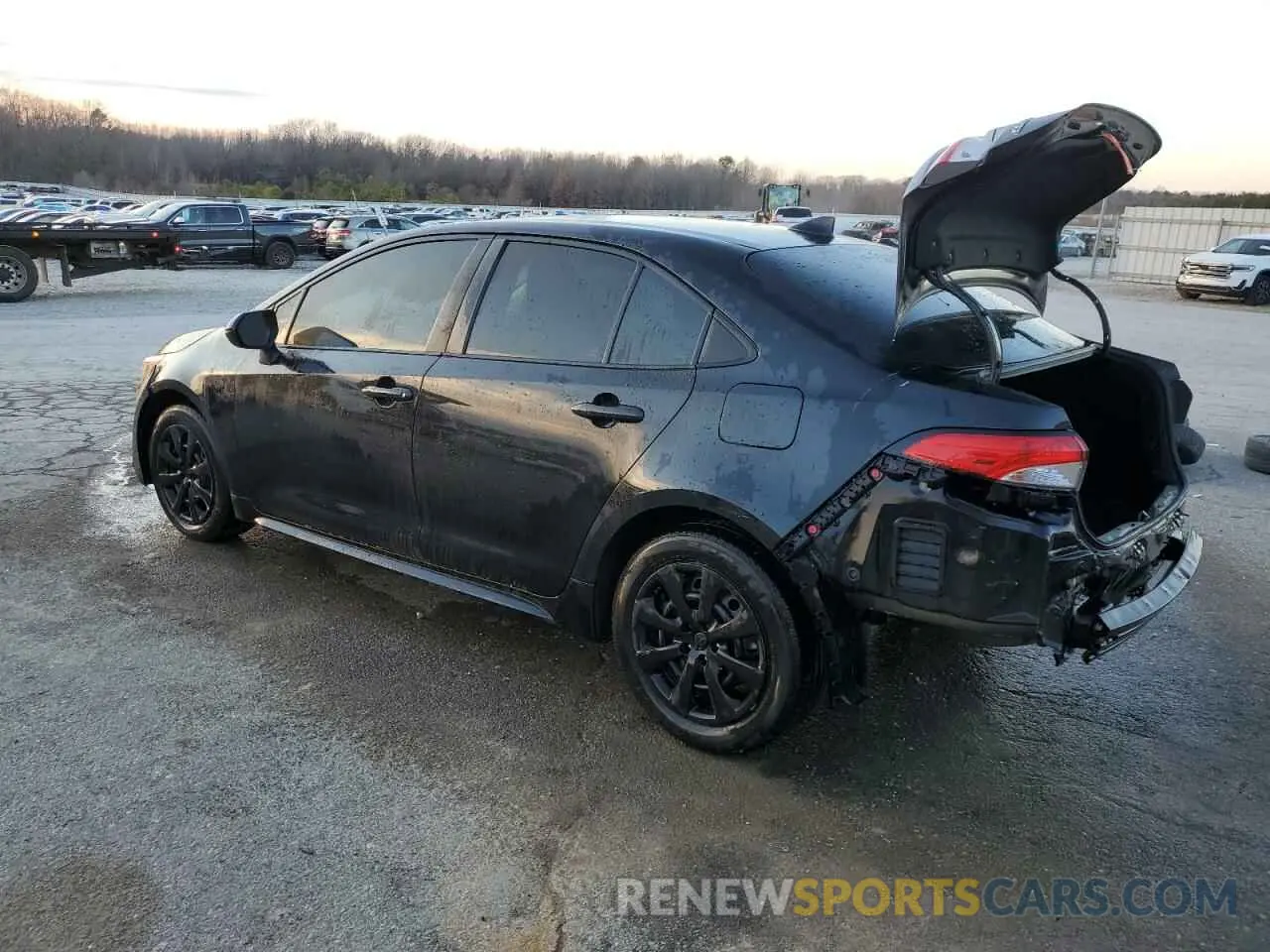 2 fotografías del automóvil dañado 5YFEPRAE8LP096566 TOYOTA COROLLA 2020