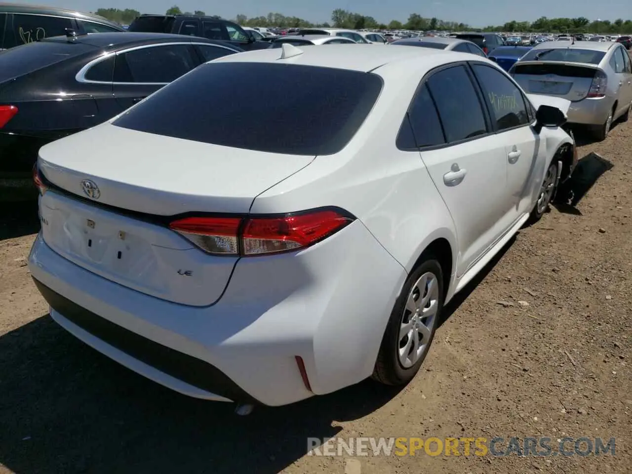 4 fotografías del automóvil dañado 5YFEPRAE8LP121868 TOYOTA COROLLA 2020