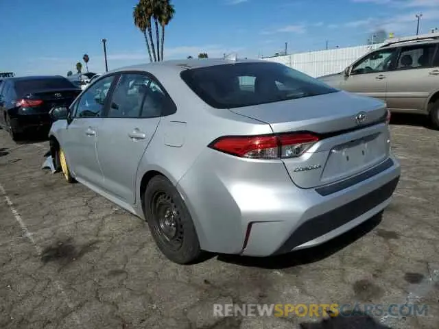 3 fotografías del automóvil dañado 5YFEPRAE8LP124530 TOYOTA COROLLA 2020
