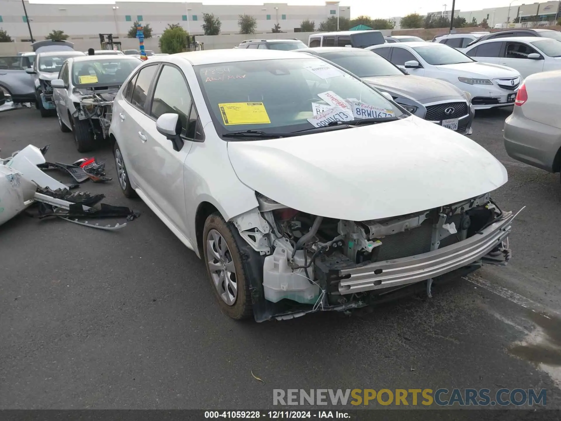 1 fotografías del automóvil dañado 5YFEPRAE8LP143658 TOYOTA COROLLA 2020