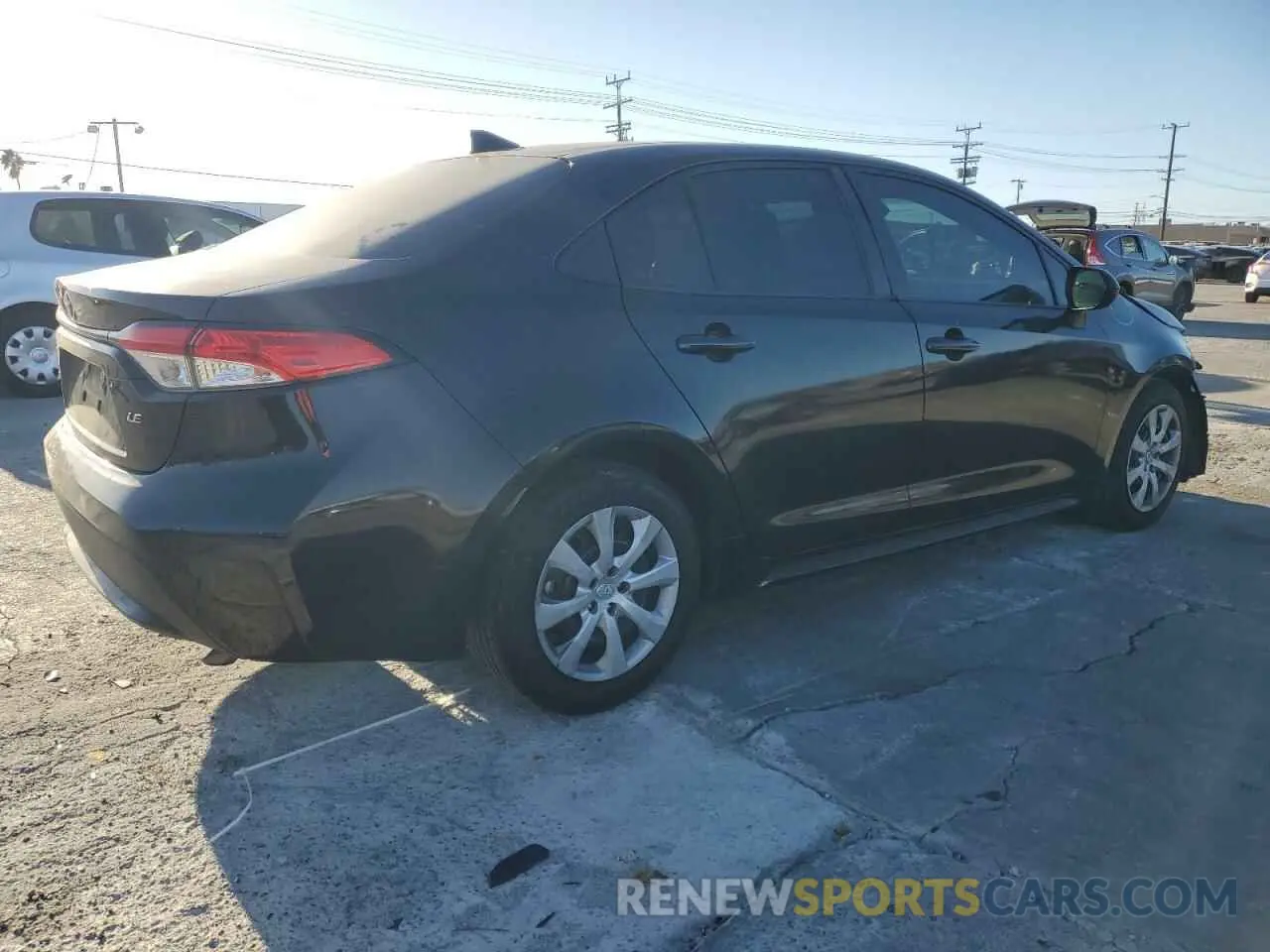 3 fotografías del automóvil dañado 5YFEPRAE9LP005529 TOYOTA COROLLA 2020
