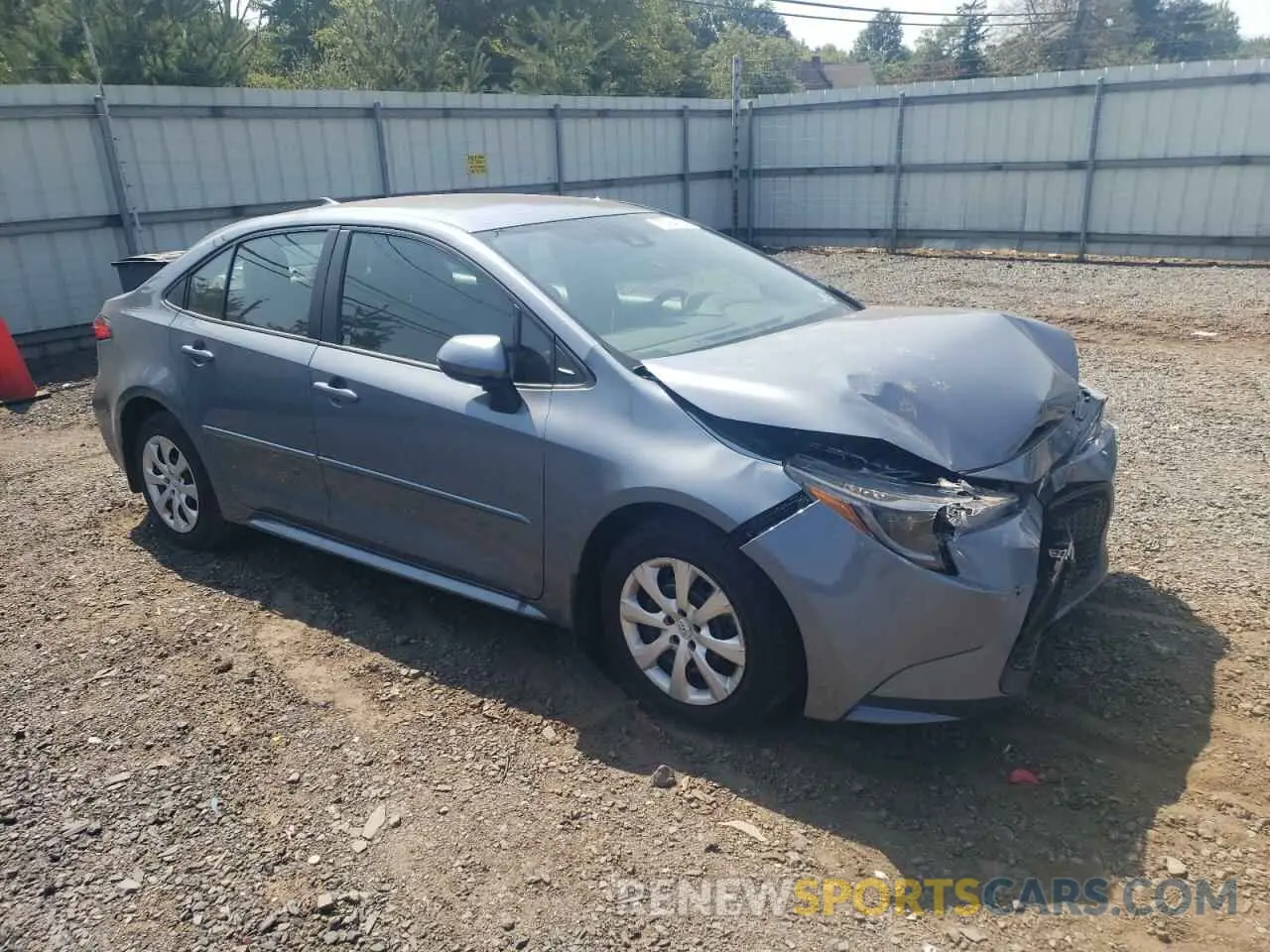 4 fotografías del automóvil dañado 5YFEPRAE9LP012920 TOYOTA COROLLA 2020