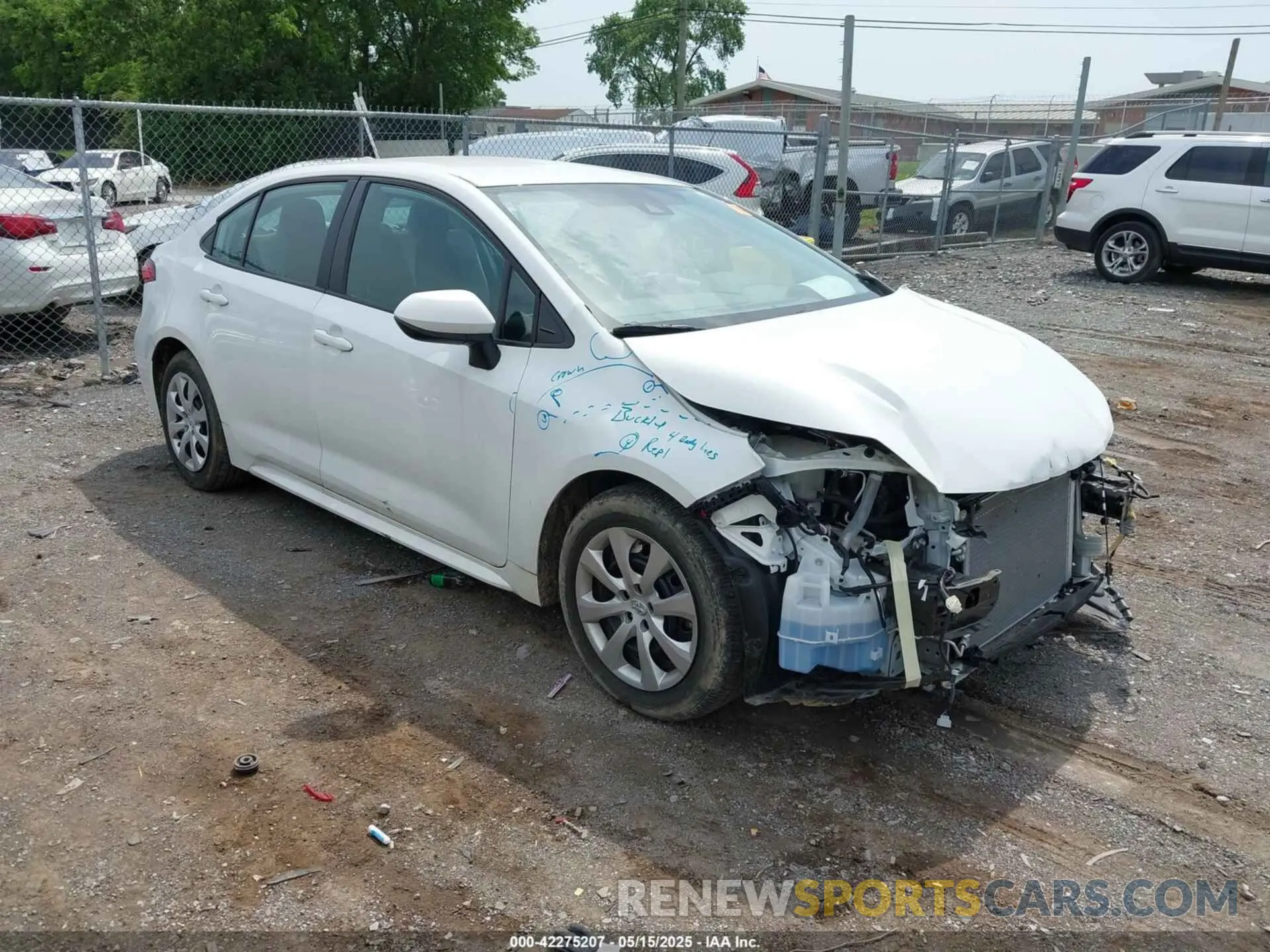 1 fotografías del automóvil dañado 5YFEPRAE9LP031354 TOYOTA COROLLA 2020