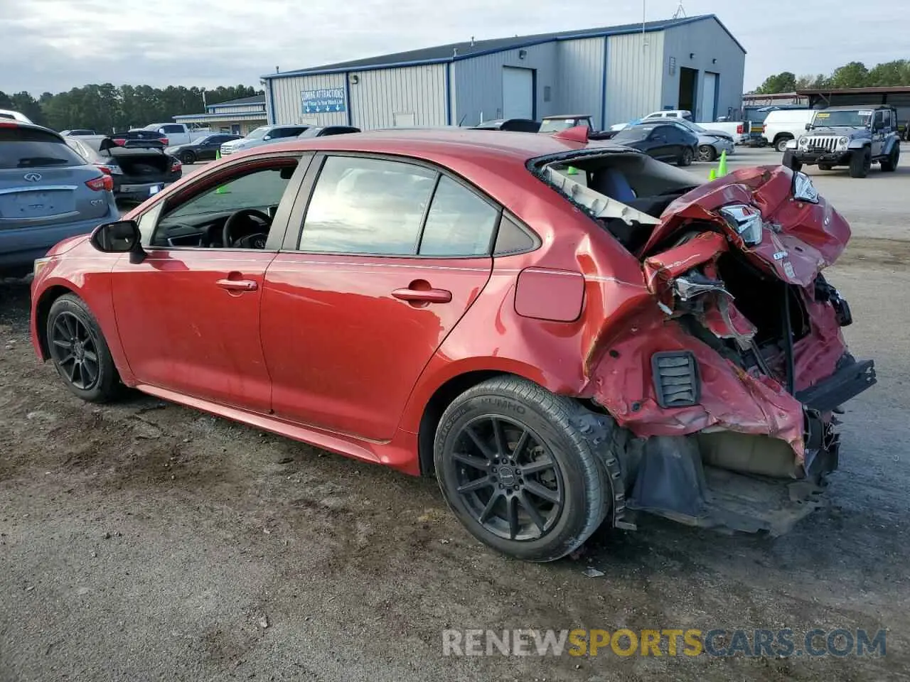 2 fotografías del automóvil dañado 5YFEPRAE9LP048350 TOYOTA COROLLA 2020
