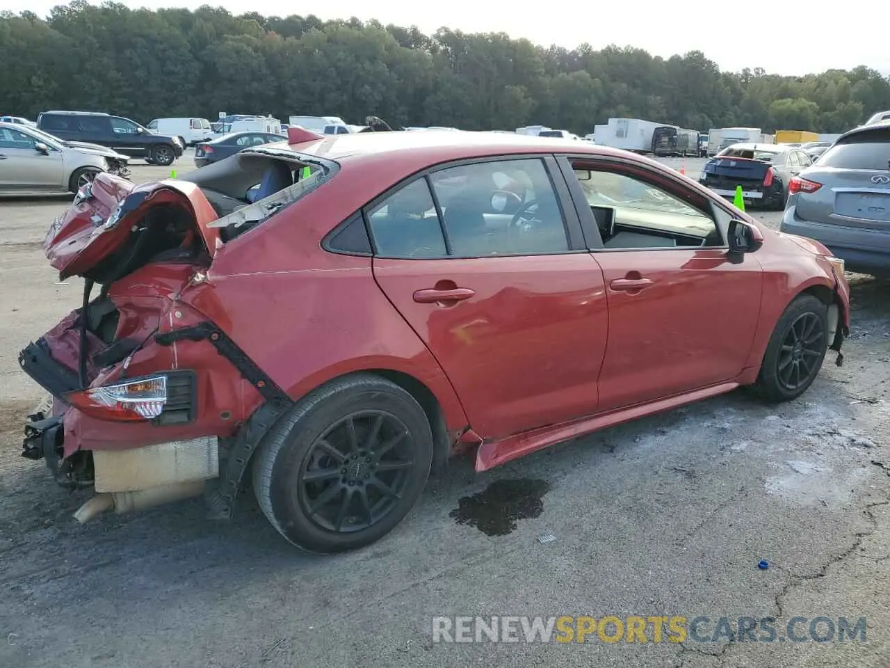 3 fotografías del automóvil dañado 5YFEPRAE9LP048350 TOYOTA COROLLA 2020
