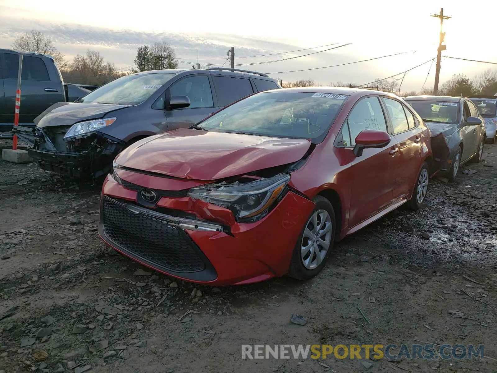 9 fotografías del automóvil dañado 5YFEPRAE9LP068260 TOYOTA COROLLA 2020