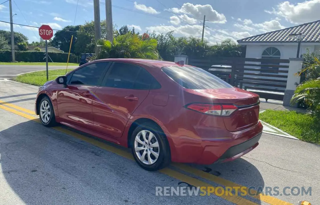 3 fotografías del automóvil dañado 5YFEPRAE9LP070588 TOYOTA COROLLA 2020