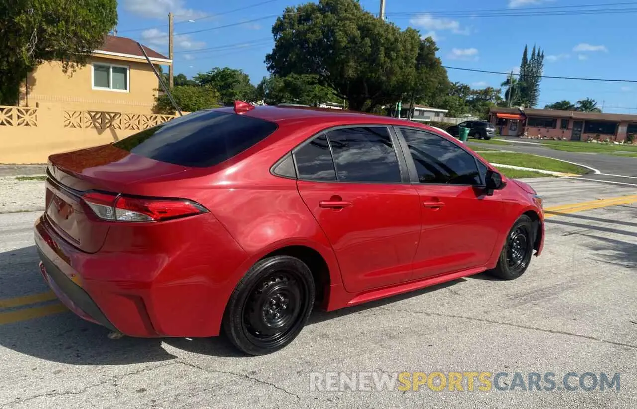 4 fotografías del automóvil dañado 5YFEPRAE9LP070588 TOYOTA COROLLA 2020
