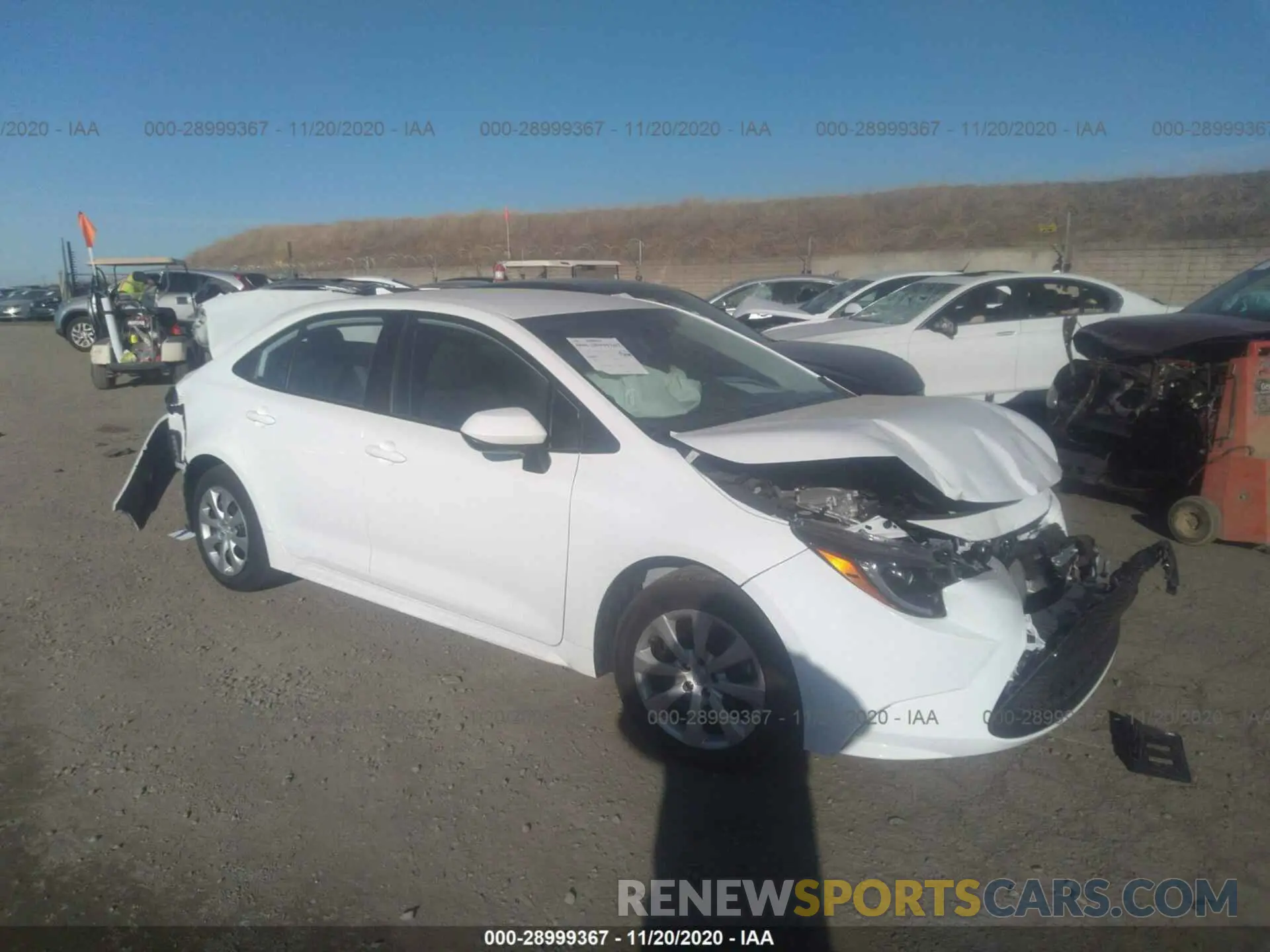 1 fotografías del automóvil dañado 5YFEPRAE9LP072471 TOYOTA COROLLA 2020