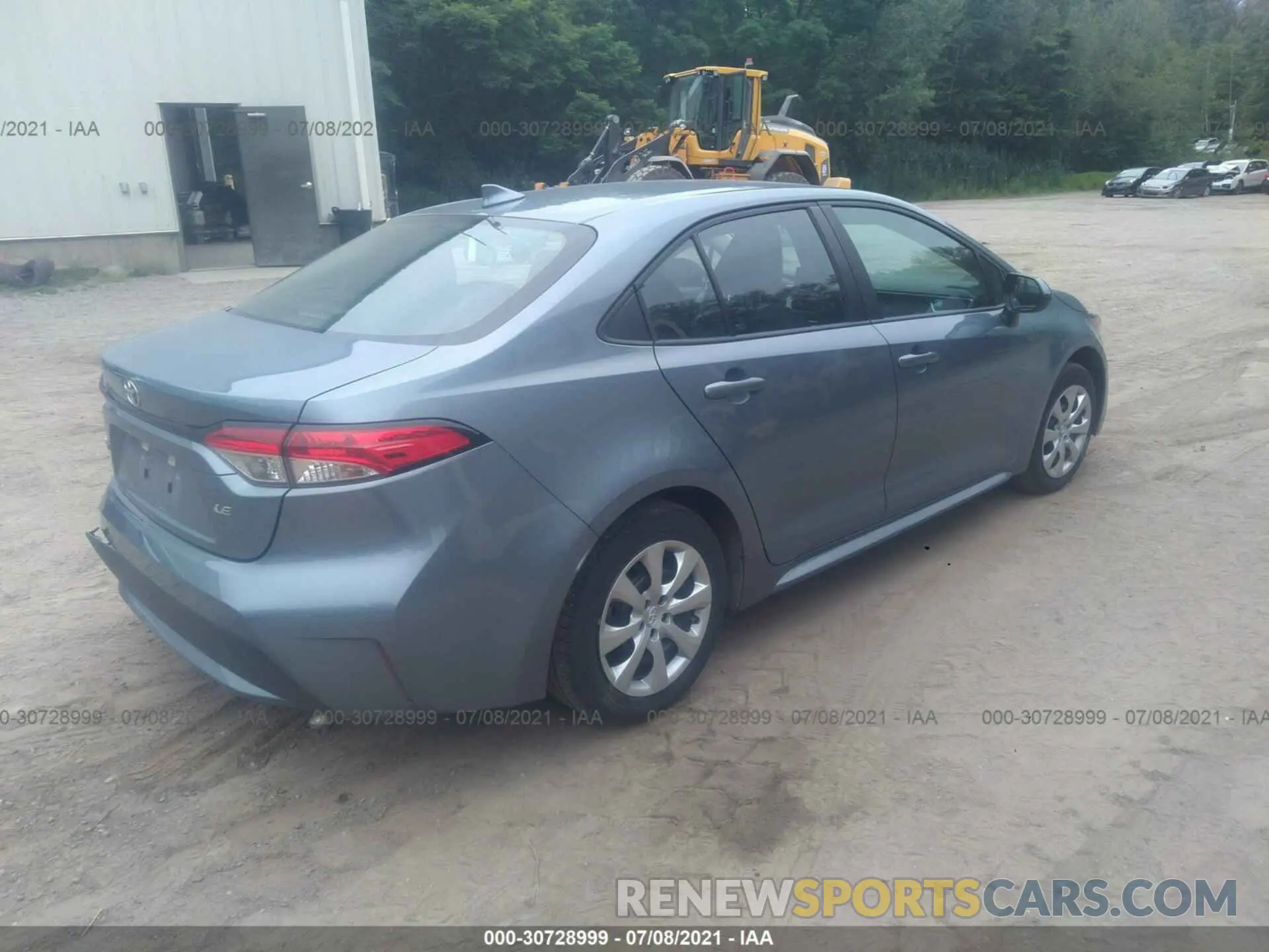 4 fotografías del automóvil dañado 5YFEPRAE9LP072602 TOYOTA COROLLA 2020