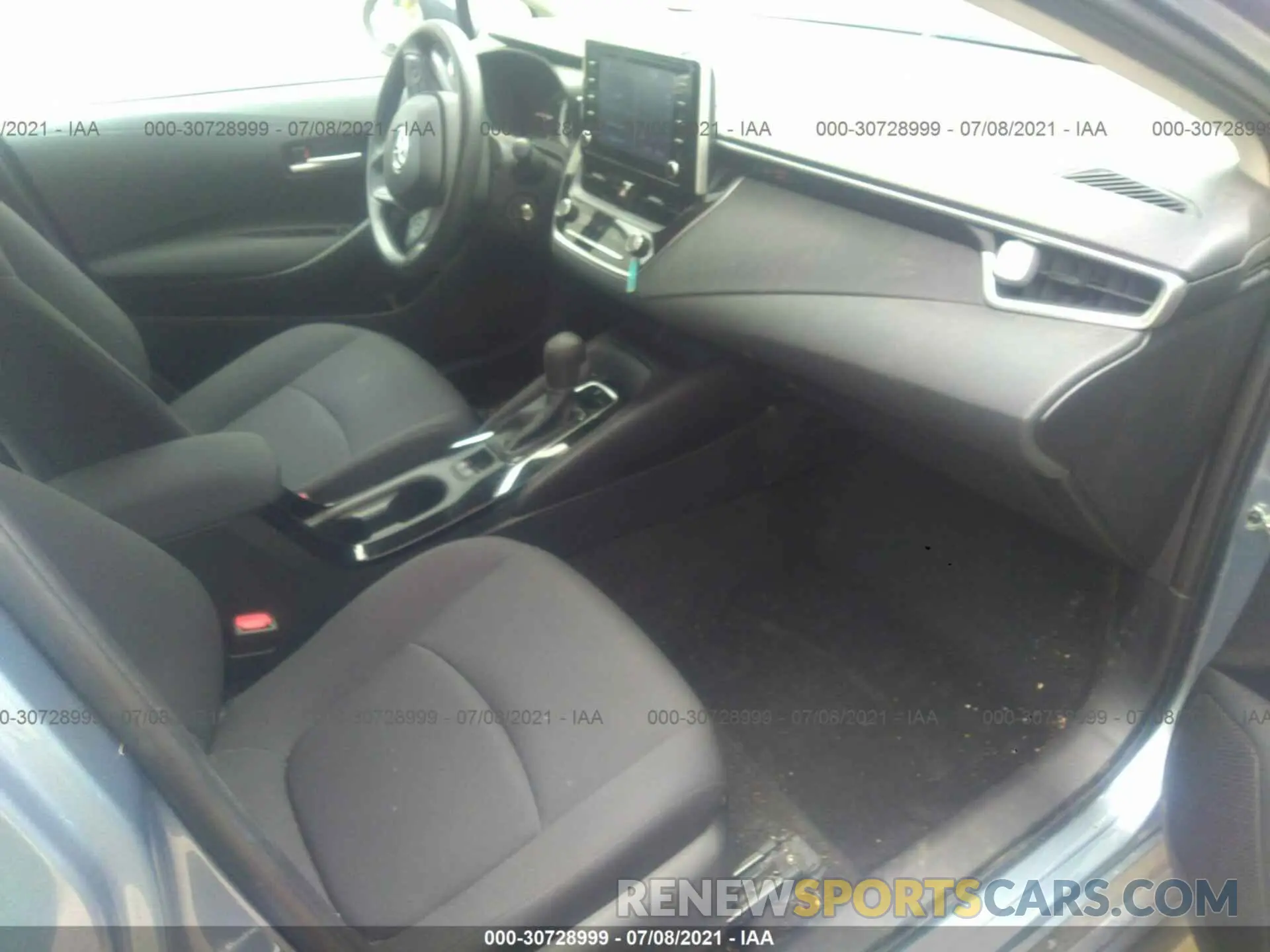 5 fotografías del automóvil dañado 5YFEPRAE9LP072602 TOYOTA COROLLA 2020