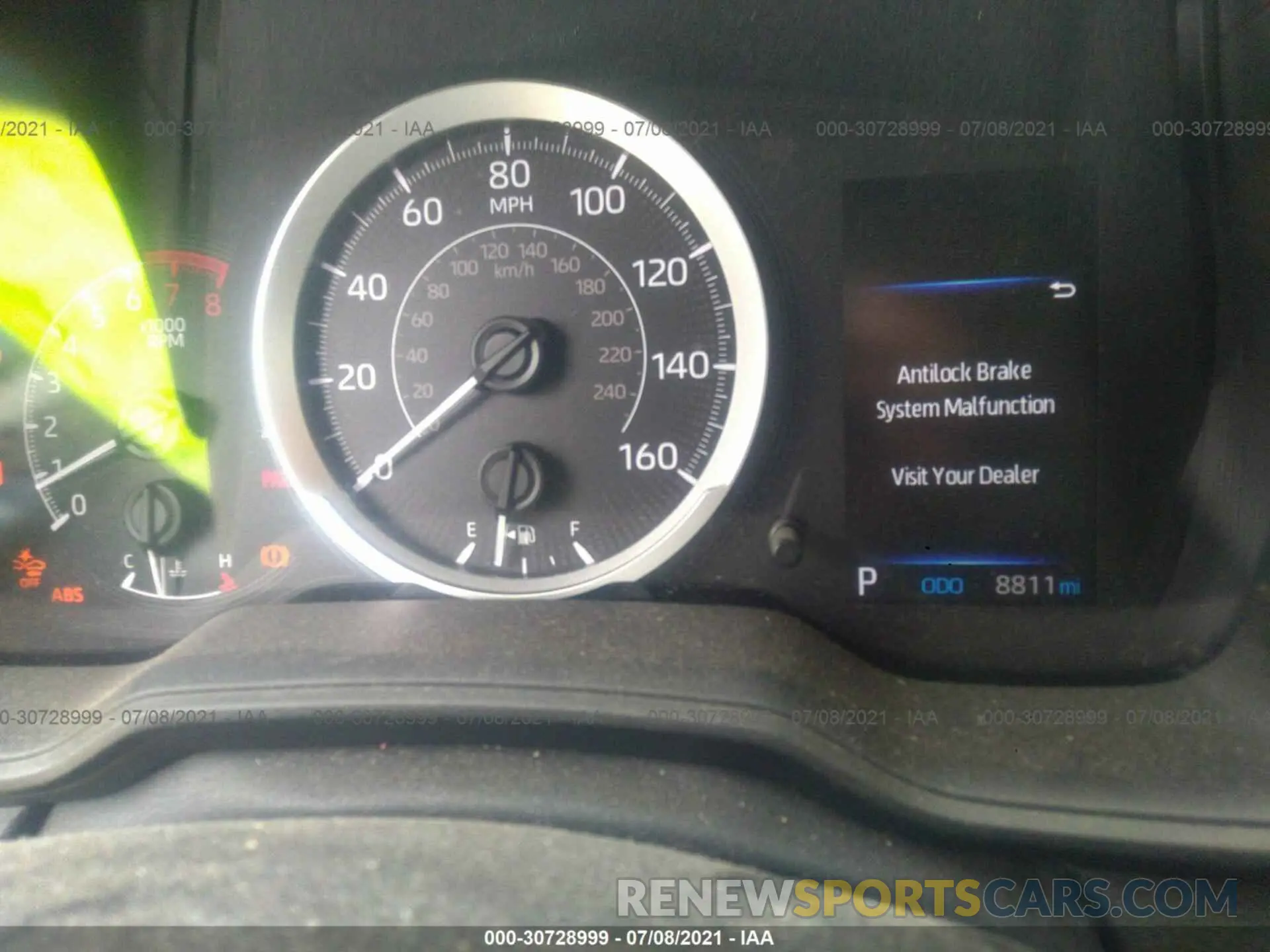 7 fotografías del automóvil dañado 5YFEPRAE9LP072602 TOYOTA COROLLA 2020