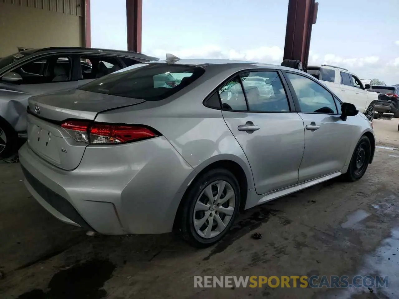 3 fotografías del automóvil dañado 5YFEPRAE9LP074298 TOYOTA COROLLA 2020