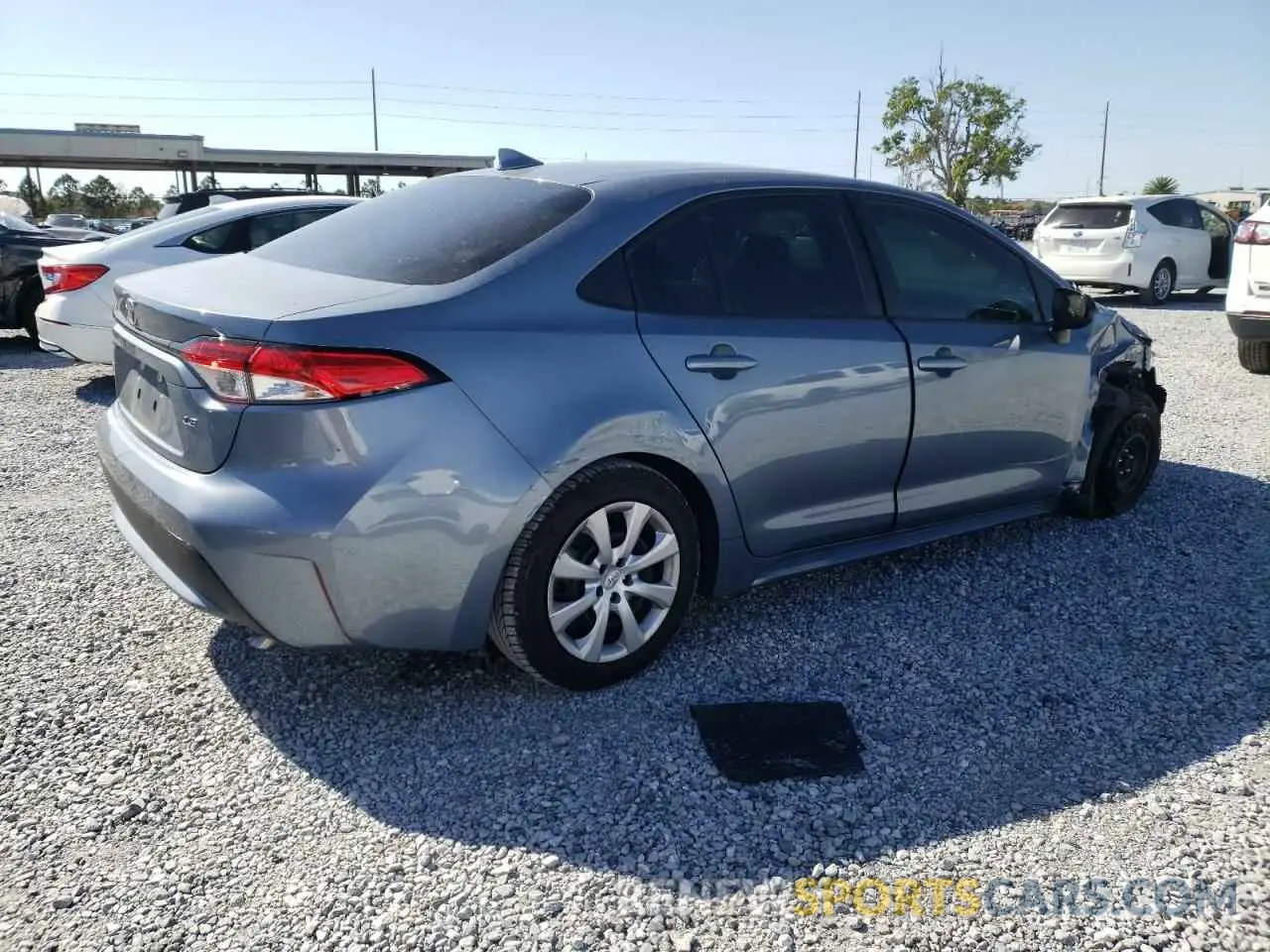 3 fotografías del automóvil dañado 5YFEPRAE9LP077315 TOYOTA COROLLA 2020