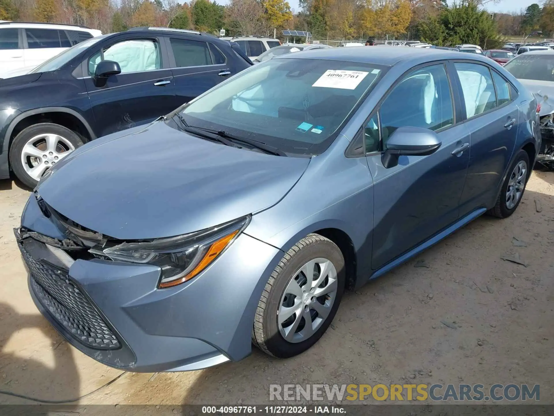 2 fotografías del automóvil dañado 5YFEPRAE9LP078626 TOYOTA COROLLA 2020