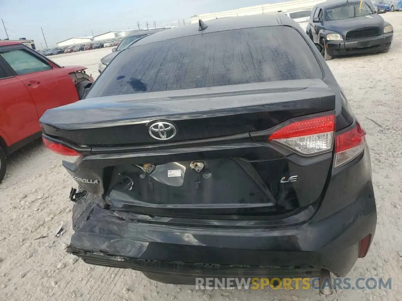 6 fotografías del automóvil dañado 5YFEPRAE9LP084541 TOYOTA COROLLA 2020