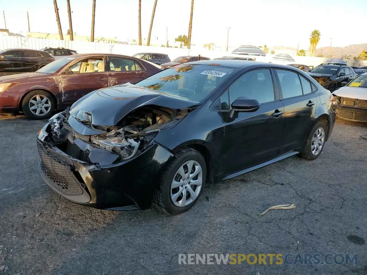1 fotografías del automóvil dañado 5YFEPRAE9LP088296 TOYOTA COROLLA 2020