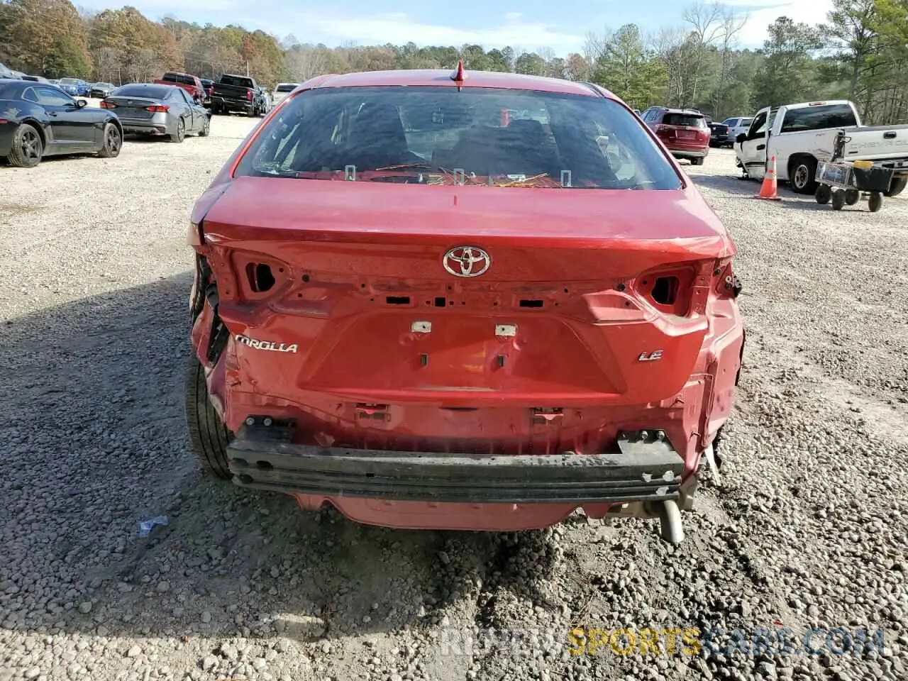 6 fotografías del automóvil dañado 5YFEPRAE9LP094745 TOYOTA COROLLA 2020
