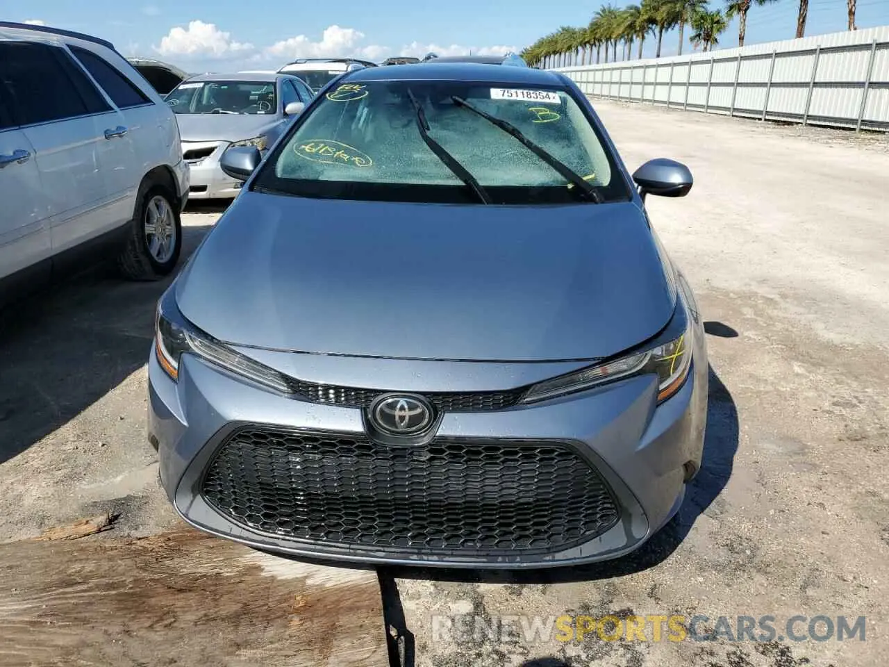 5 fotografías del automóvil dañado 5YFEPRAE9LP129428 TOYOTA COROLLA 2020