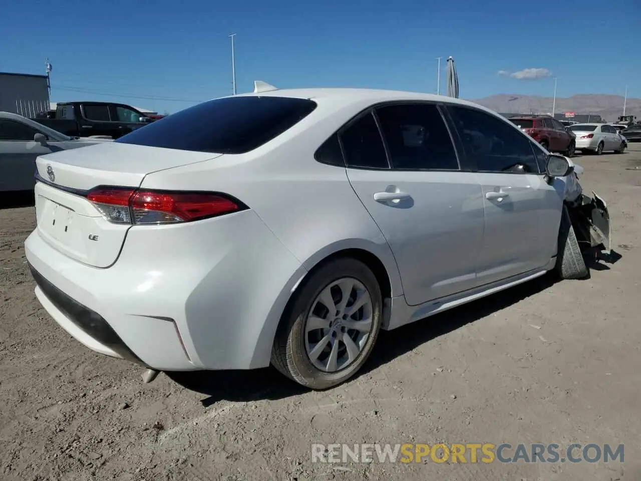 3 fotografías del automóvil dañado 5YFEPRAE9LP137707 TOYOTA COROLLA 2020