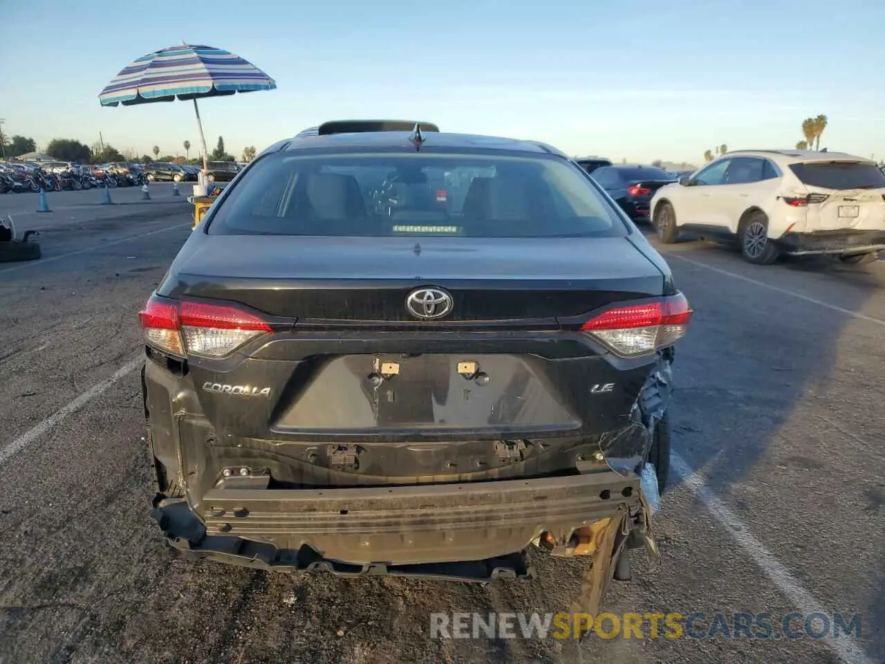 6 fotografías del automóvil dañado 5YFEPRAE9LP144589 TOYOTA COROLLA 2020