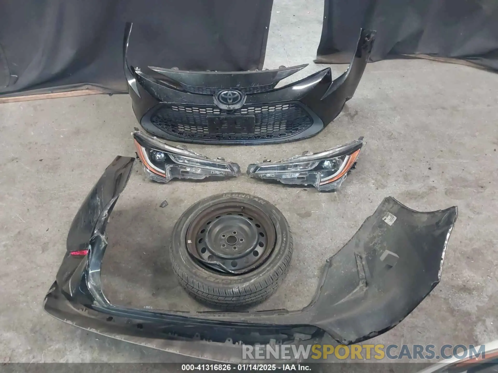 12 fotografías del automóvil dañado 5YFEPRAEXLP012487 TOYOTA COROLLA 2020