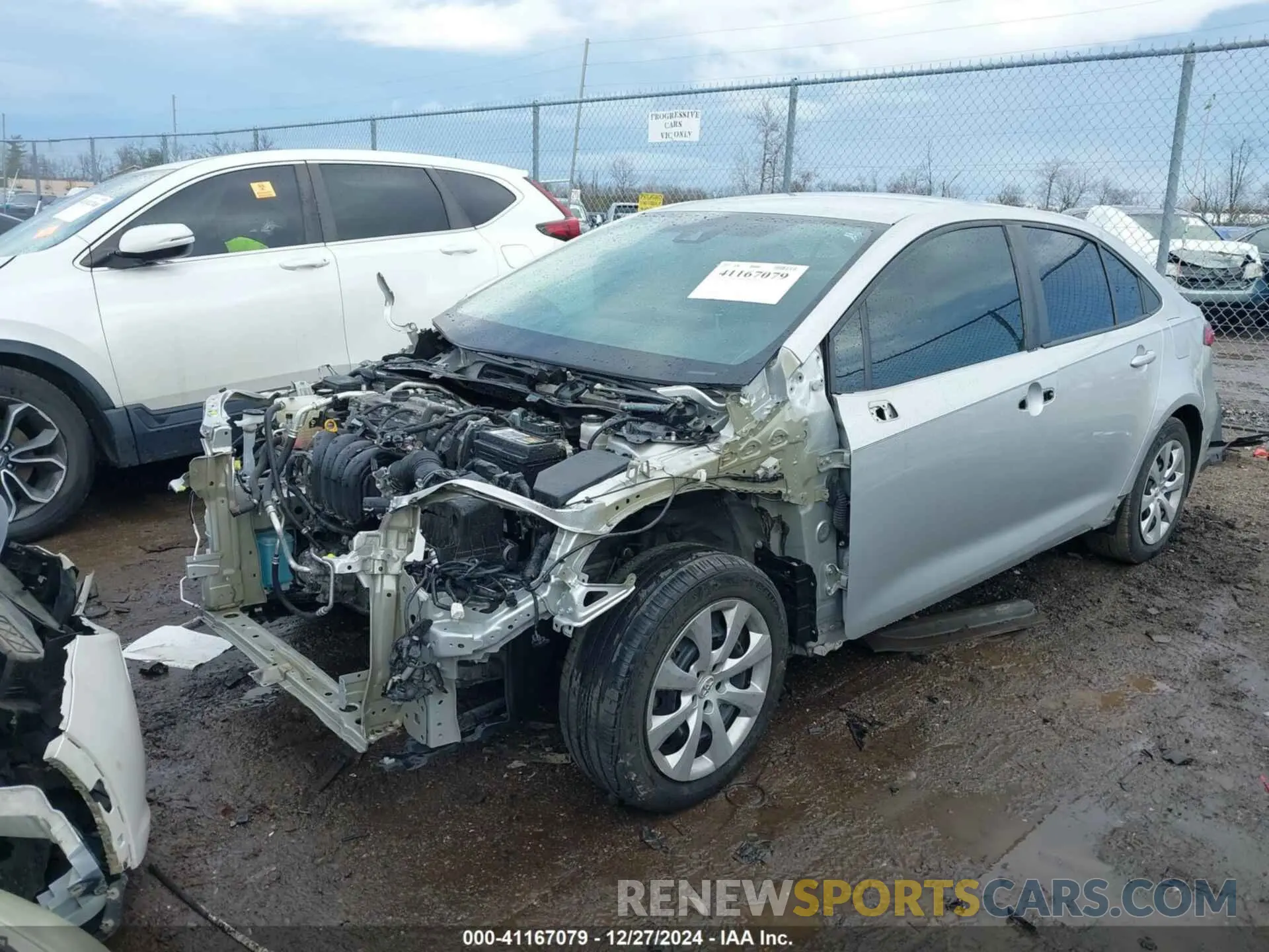 2 fotografías del automóvil dañado 5YFEPRAEXLP013963 TOYOTA COROLLA 2020