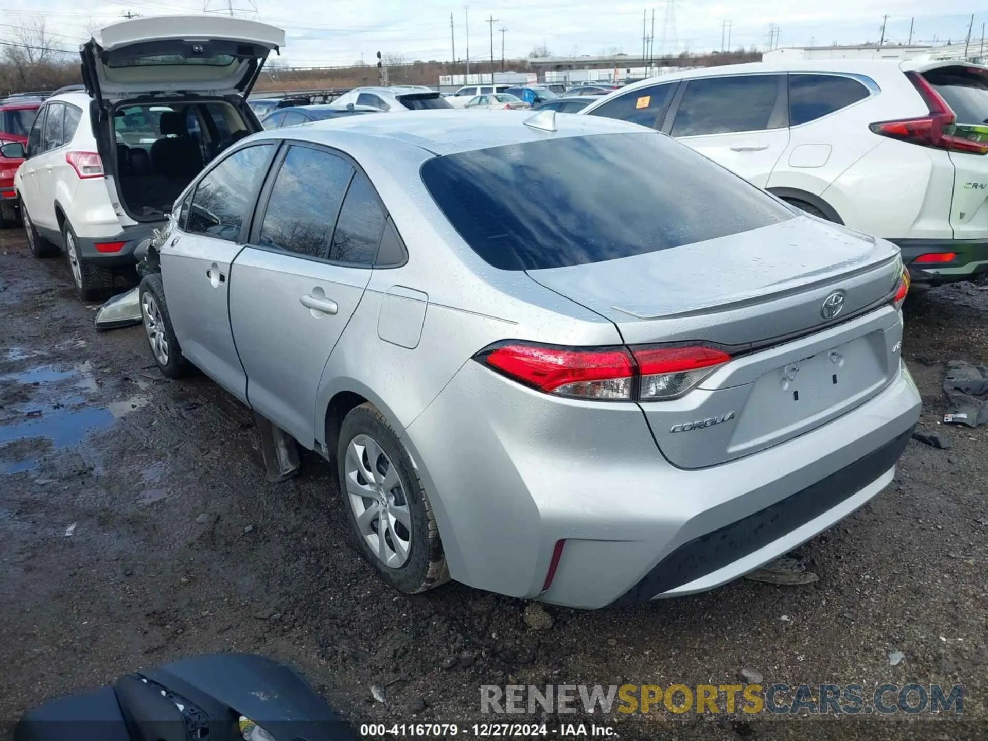 3 fotografías del automóvil dañado 5YFEPRAEXLP013963 TOYOTA COROLLA 2020