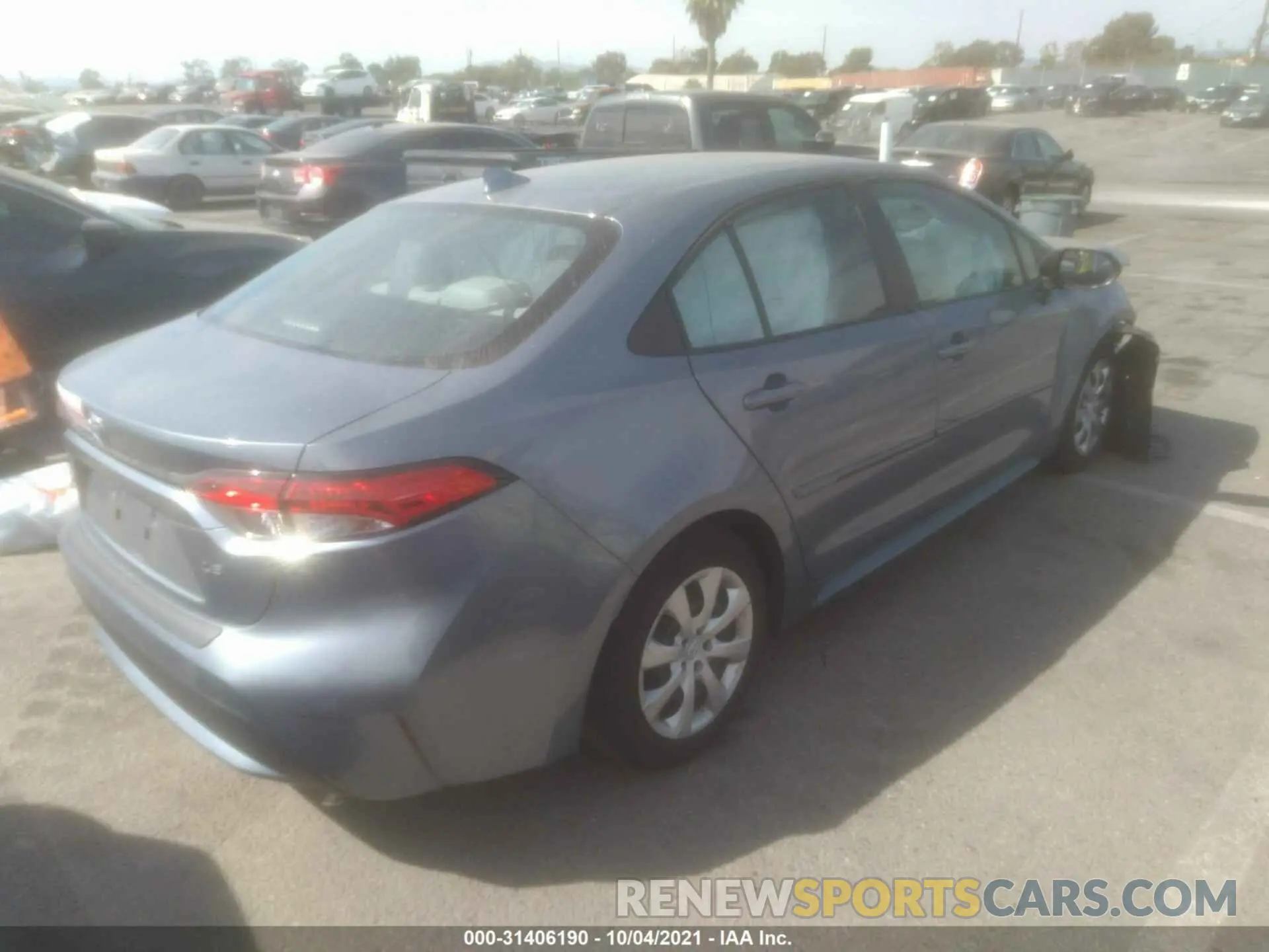4 fotografías del automóvil dañado 5YFEPRAEXLP035428 TOYOTA COROLLA 2020
