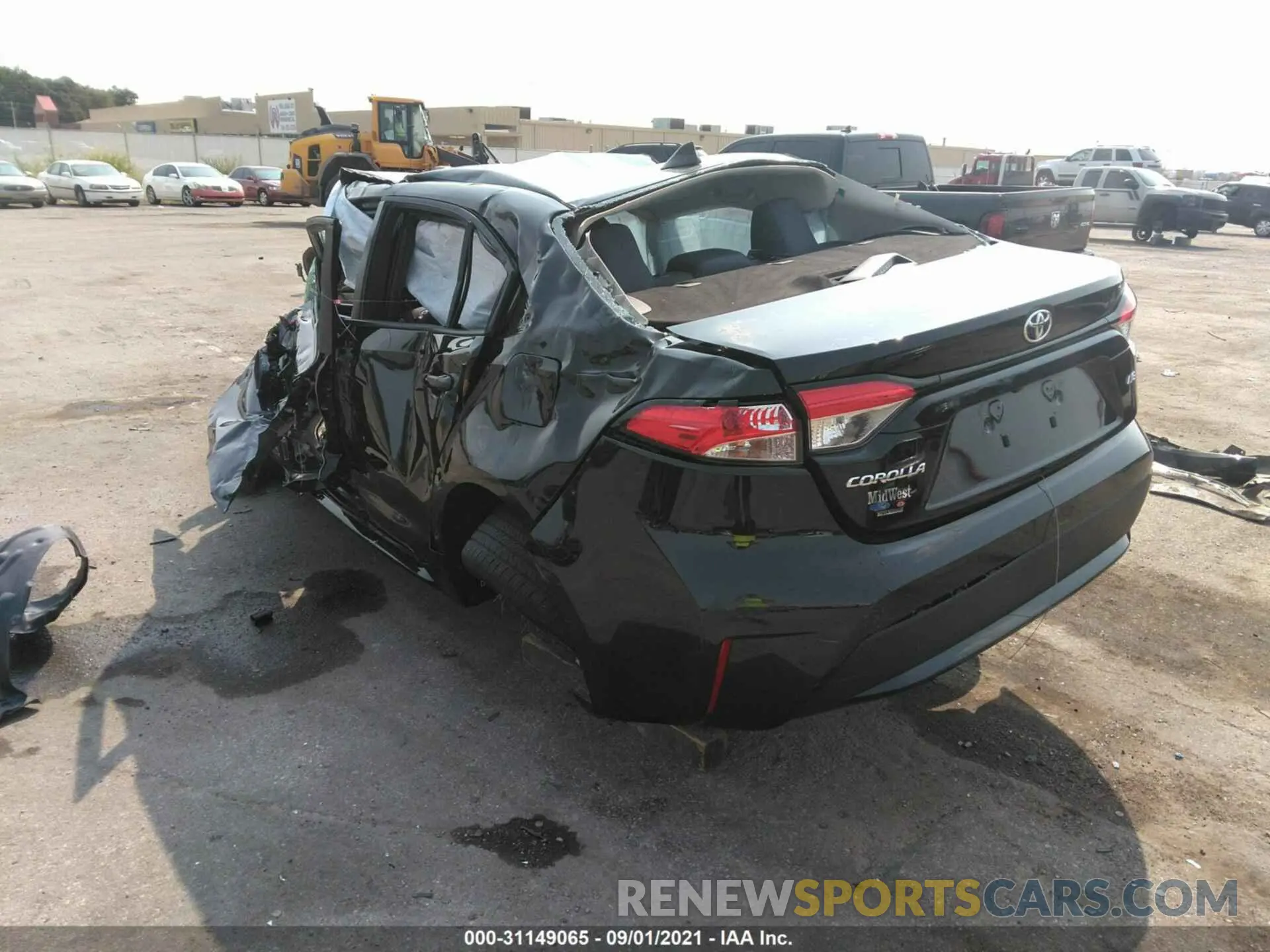 3 fotografías del automóvil dañado 5YFEPRAEXLP049751 TOYOTA COROLLA 2020