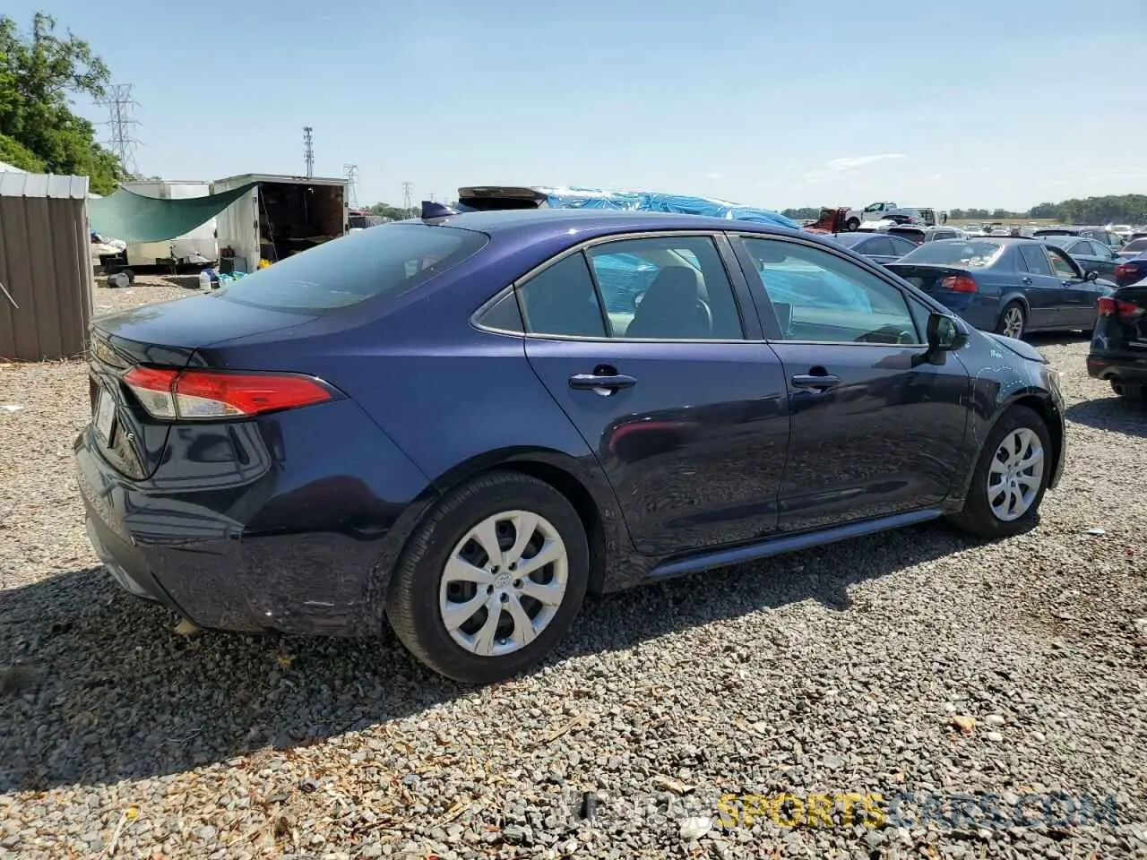 3 fotografías del automóvil dañado 5YFEPRAEXLP056005 TOYOTA COROLLA 2020