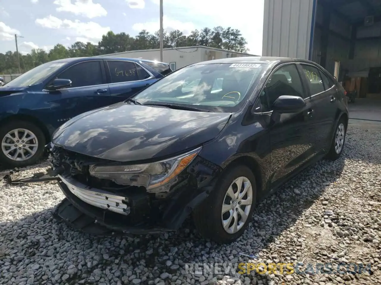 2 fotografías del automóvil dañado 5YFEPRAEXLP059745 TOYOTA COROLLA 2020