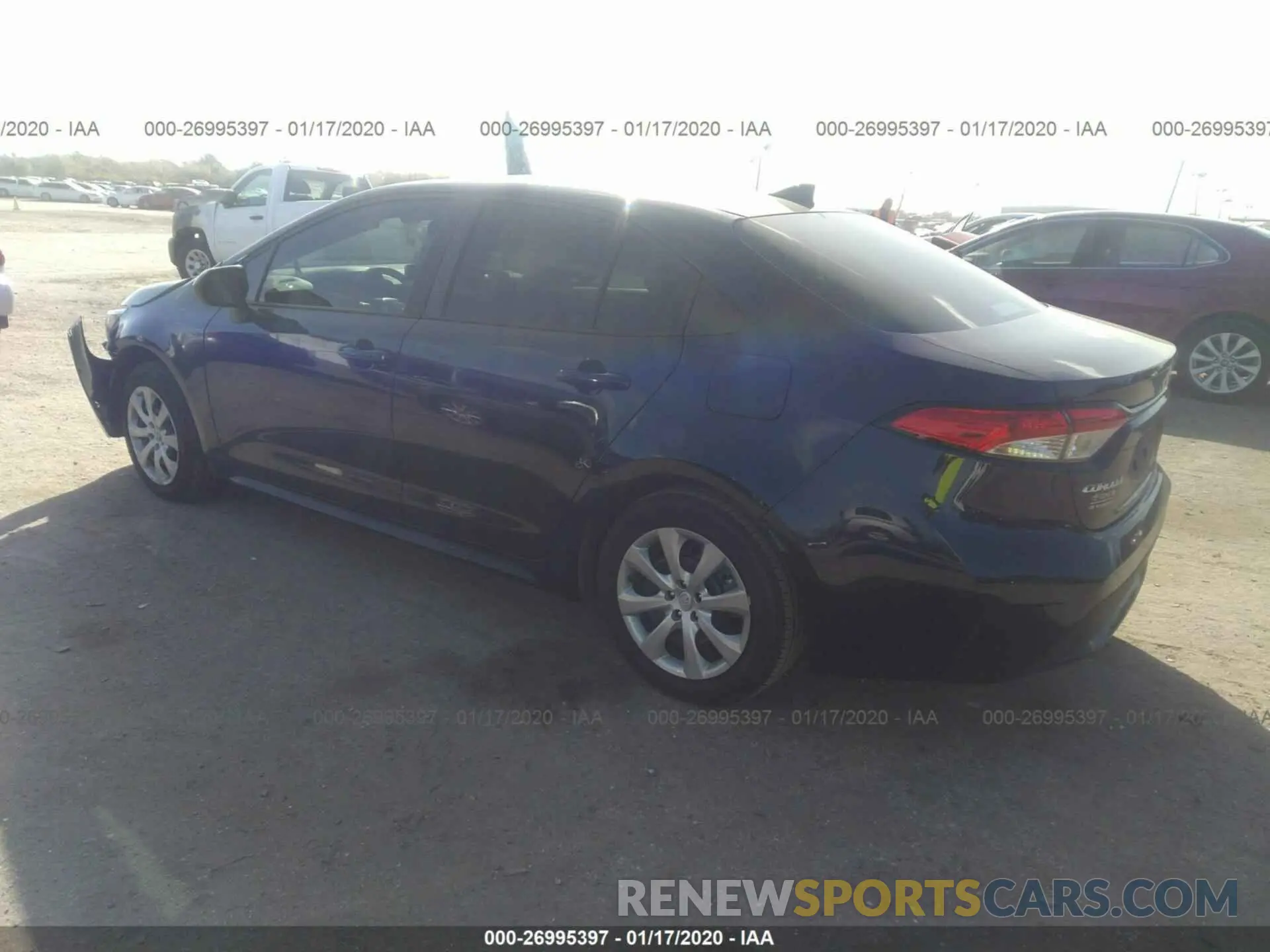 3 fotografías del automóvil dañado 5YFEPRAEXLP066839 TOYOTA COROLLA 2020