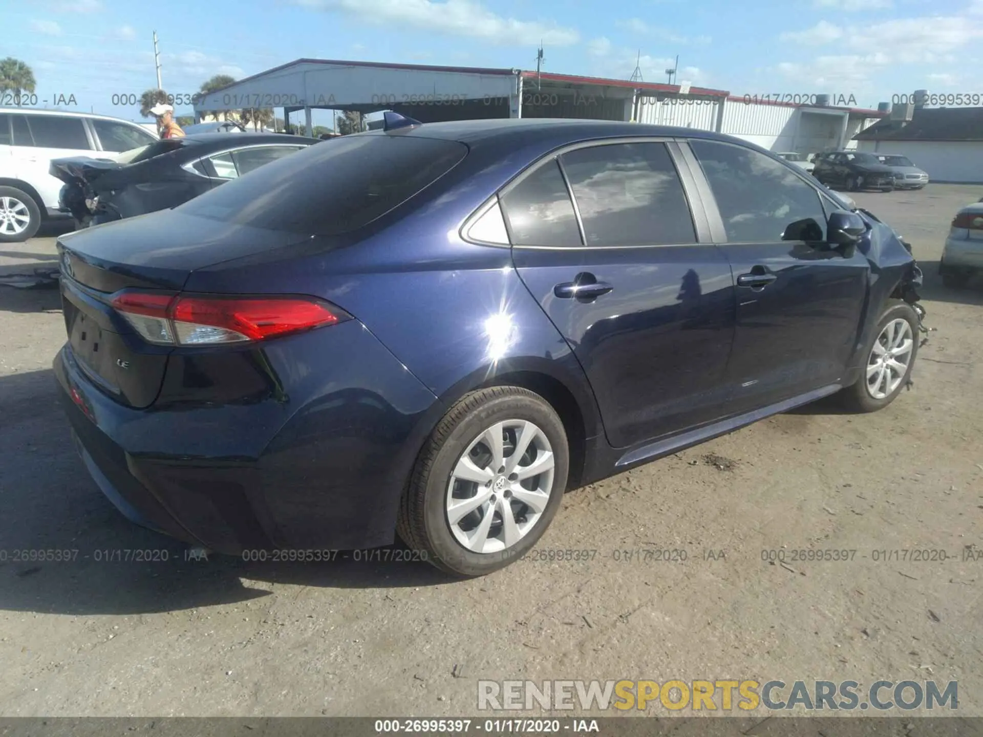 4 fotografías del automóvil dañado 5YFEPRAEXLP066839 TOYOTA COROLLA 2020