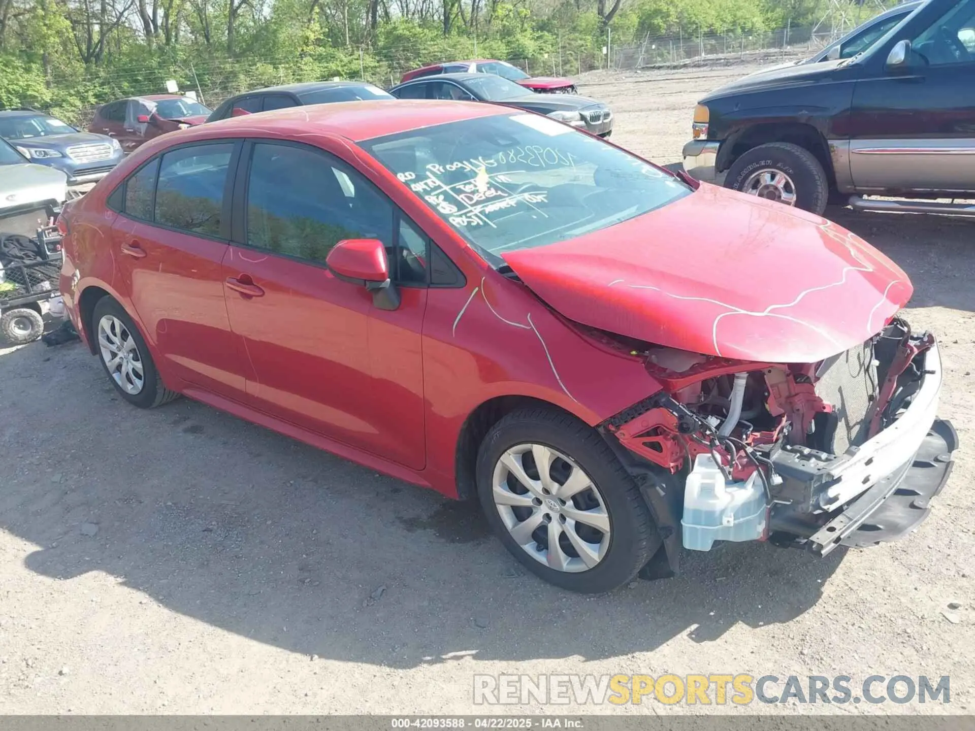 1 fotografías del automóvil dañado 5YFEPRAEXLP073676 TOYOTA COROLLA 2020