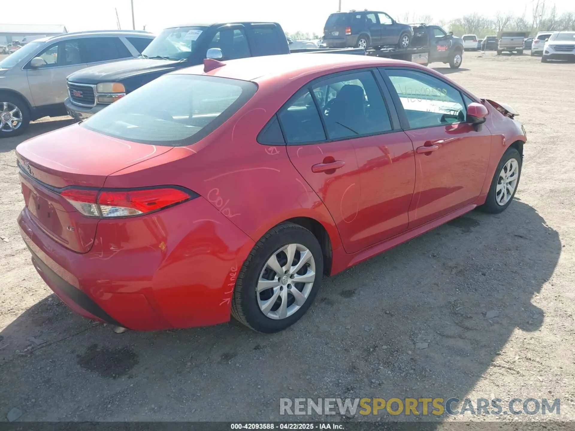 4 fotografías del automóvil dañado 5YFEPRAEXLP073676 TOYOTA COROLLA 2020