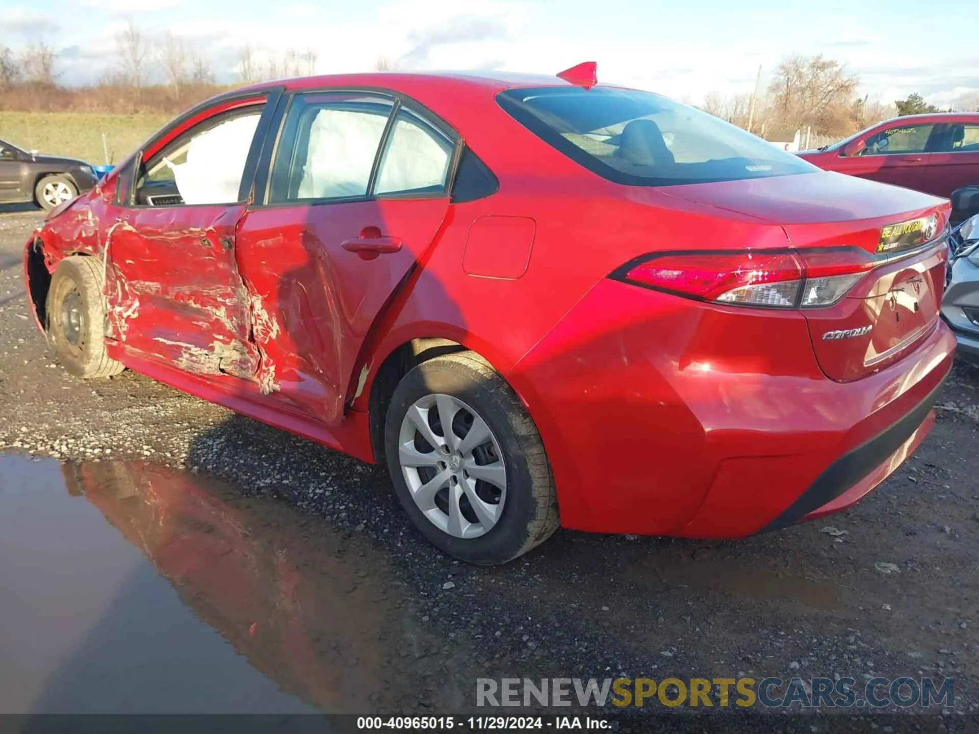 3 fotografías del automóvil dañado 5YFEPRAEXLP084869 TOYOTA COROLLA 2020